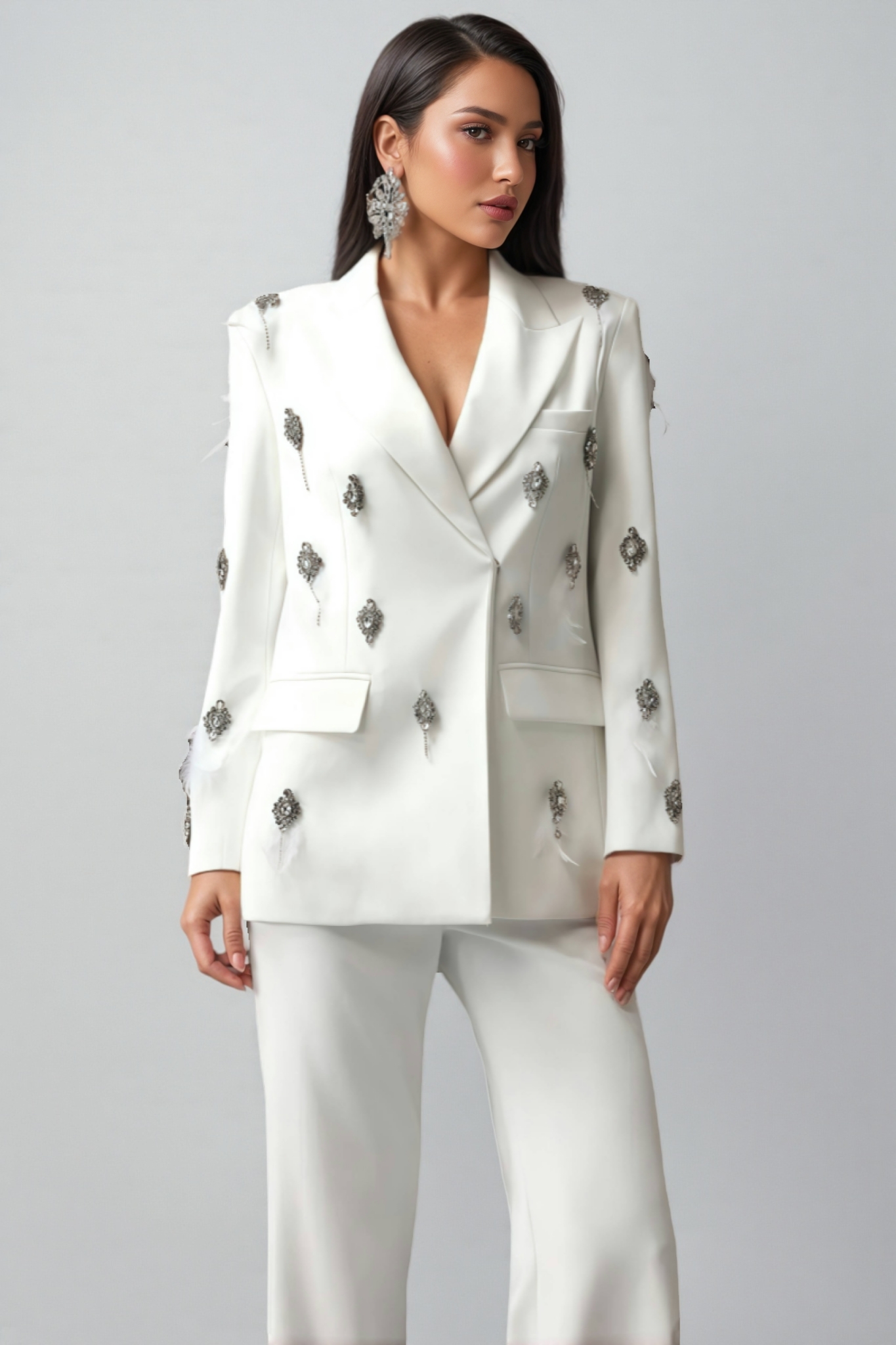 Enrild Diamond Feather Suit Set