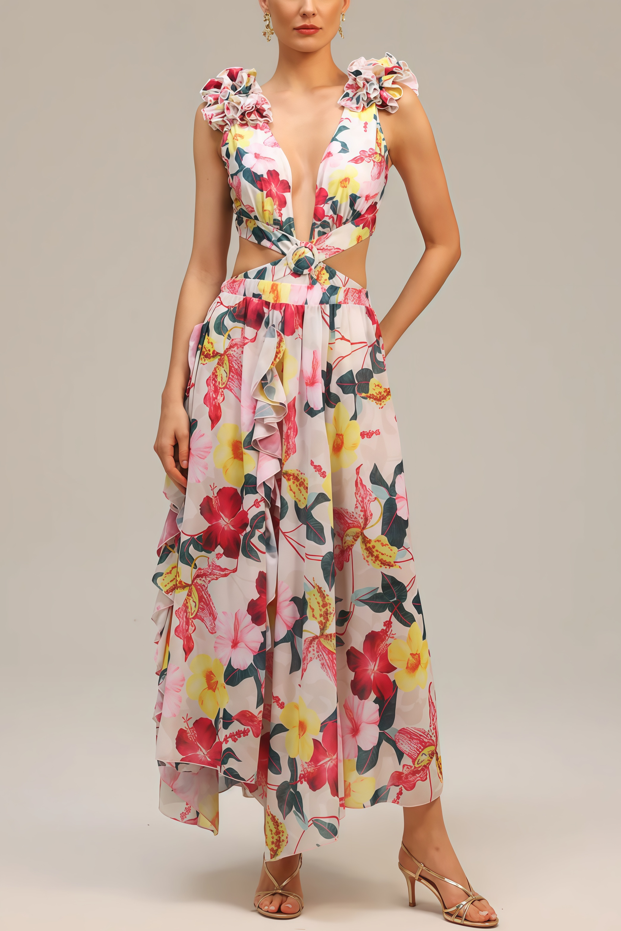 Maura 3D Flower Bikini Two Piece Set