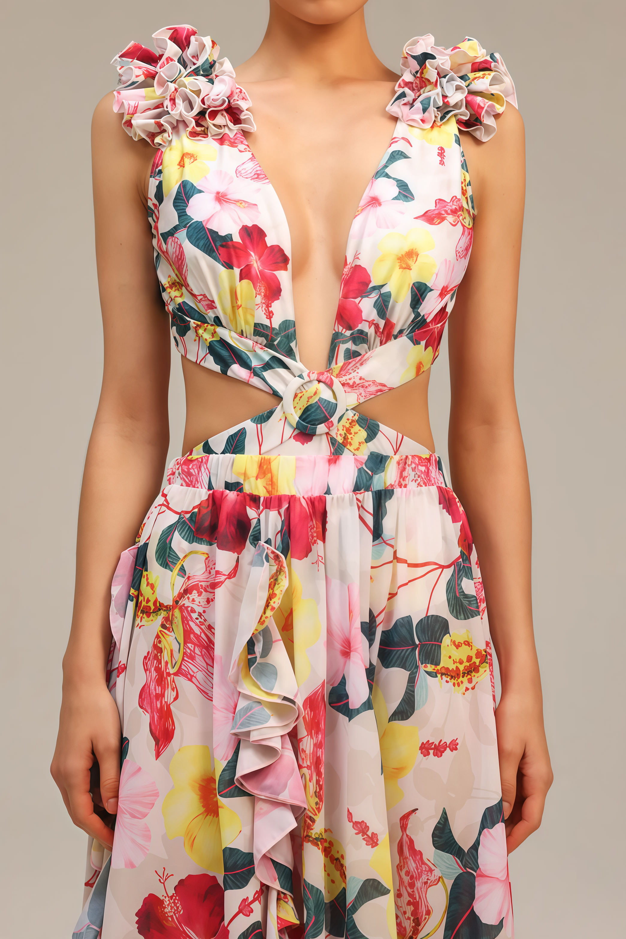 Maura 3D Flower Bikini Two Piece Set