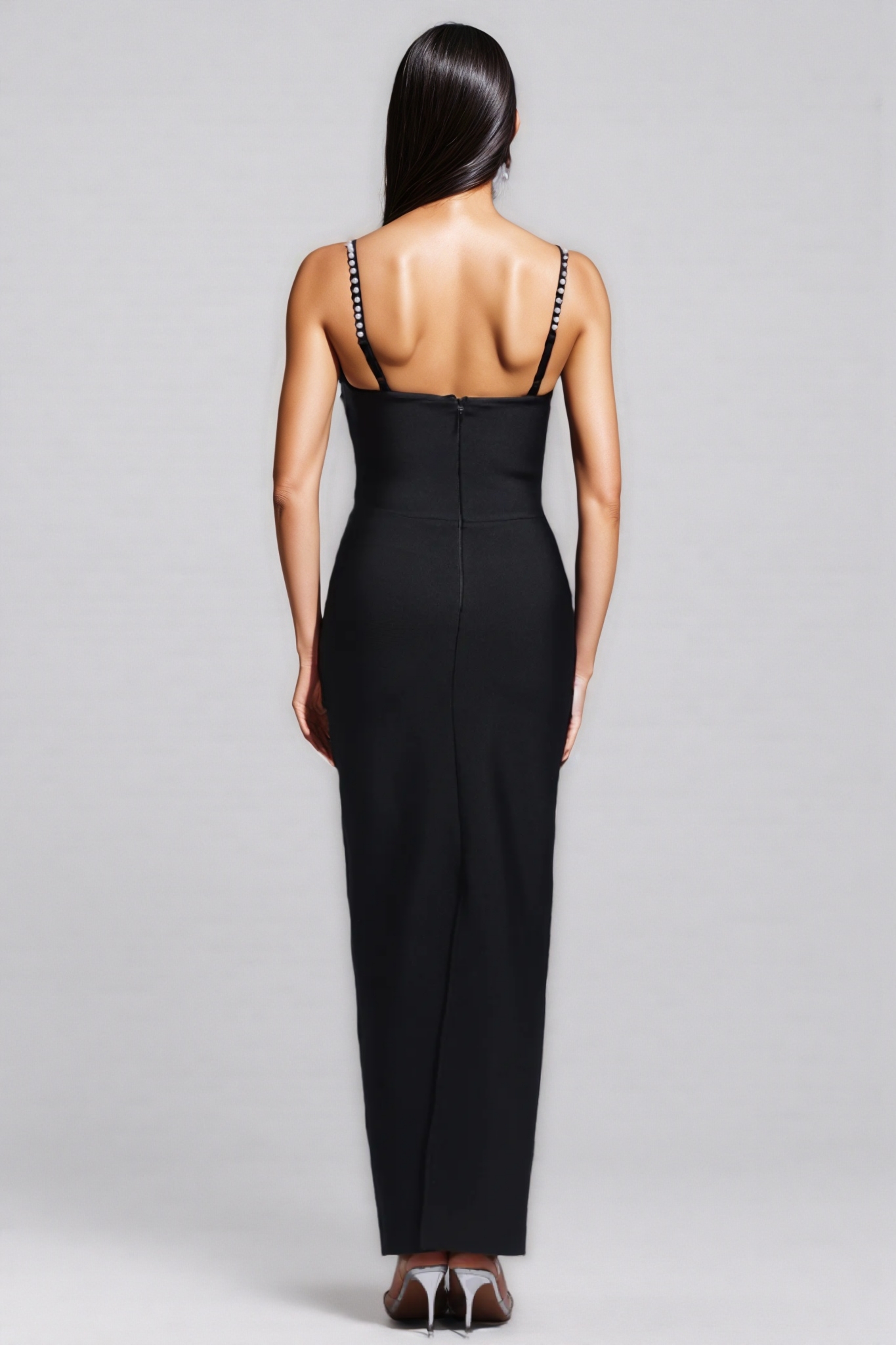 Selenty Sleeveless Diamond Bandage Maxi Dress