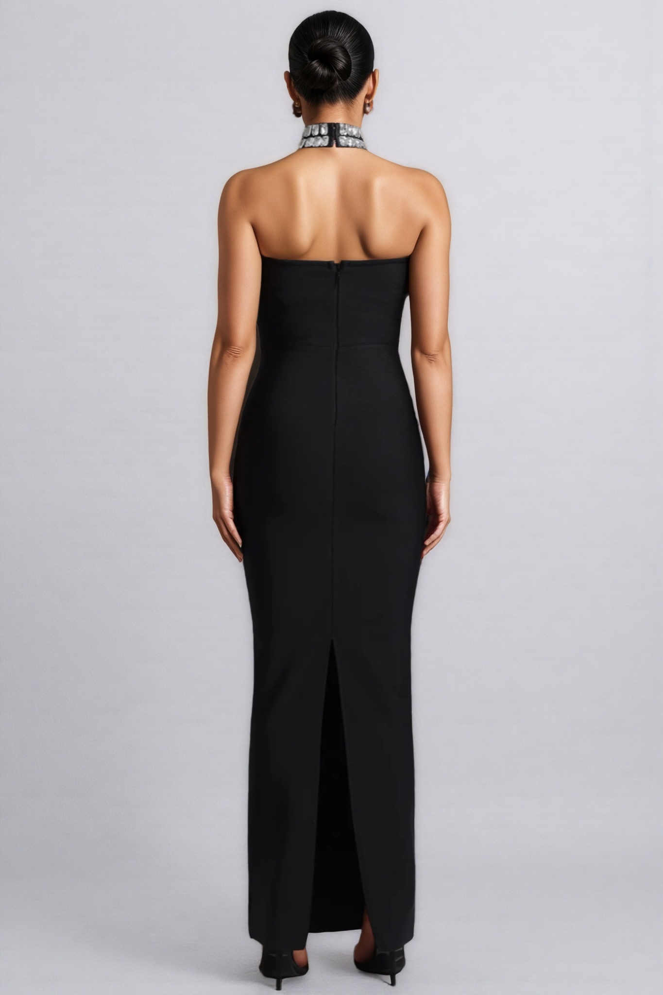 Ereen Sleeveless Diamond Bandage Maxi Dress