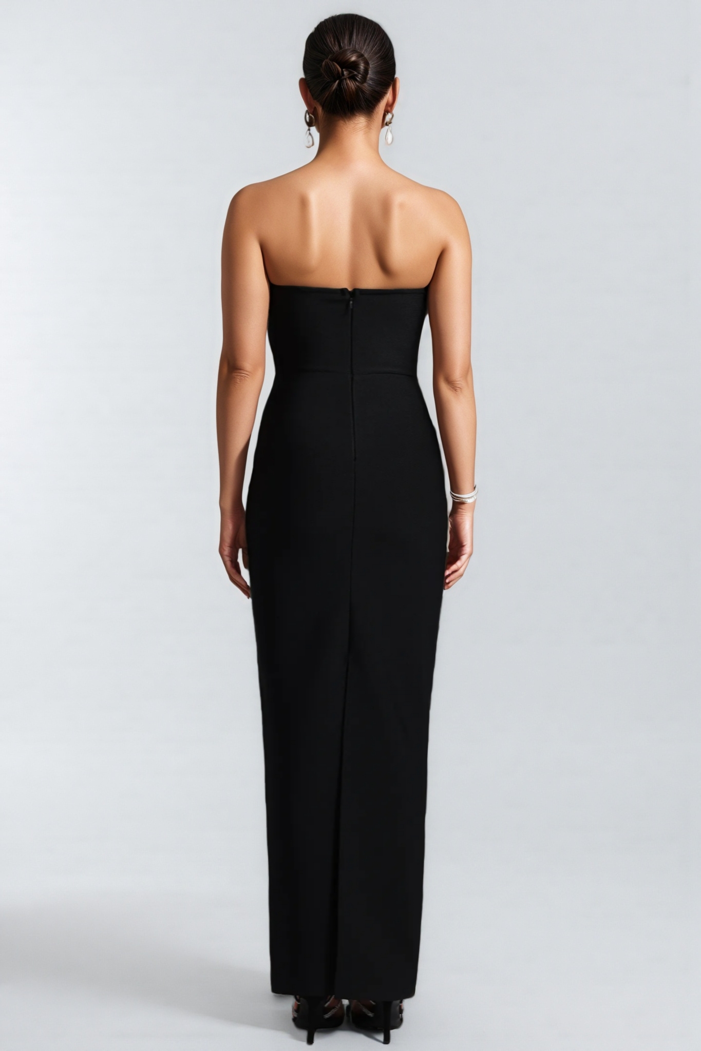Lala Bandage Strapless Bow Maxi Dress