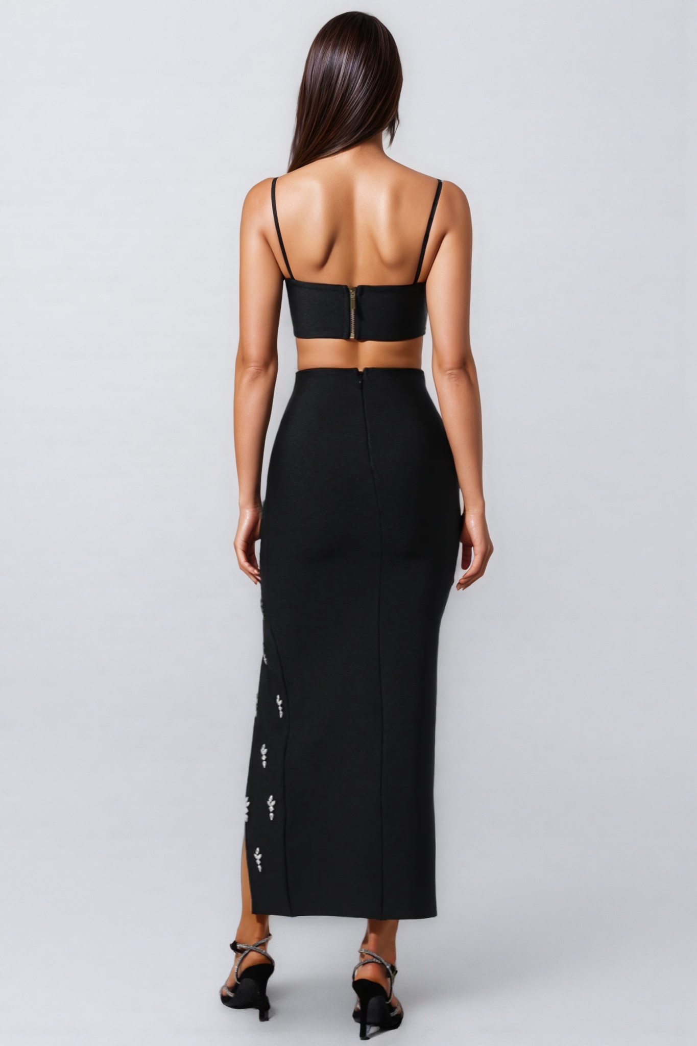 Croft Sleeveless Diamond Bandage Two Piece Set