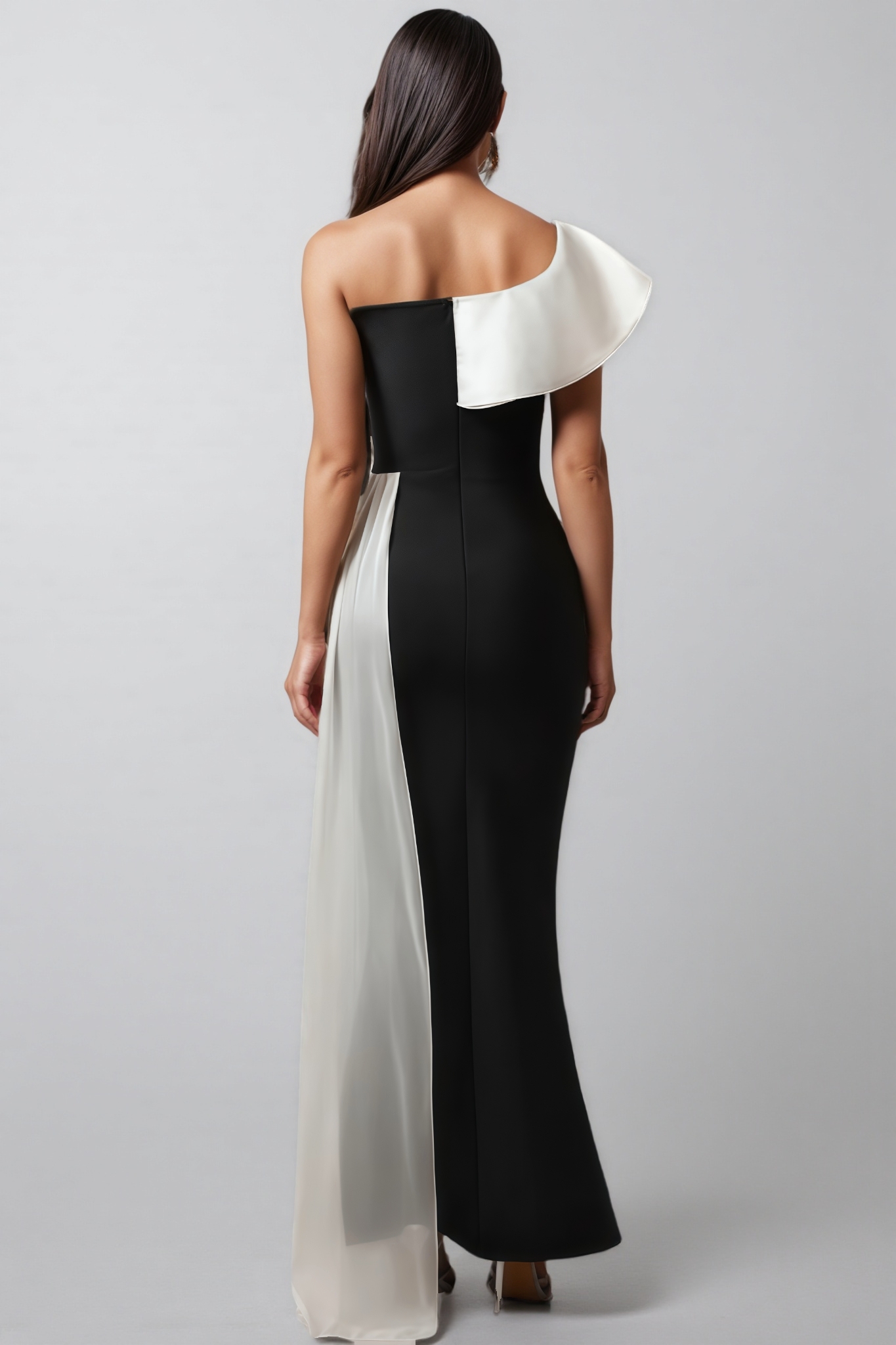 Wanie Off-The-Shoulder Flounce Bandage Maxi Dress