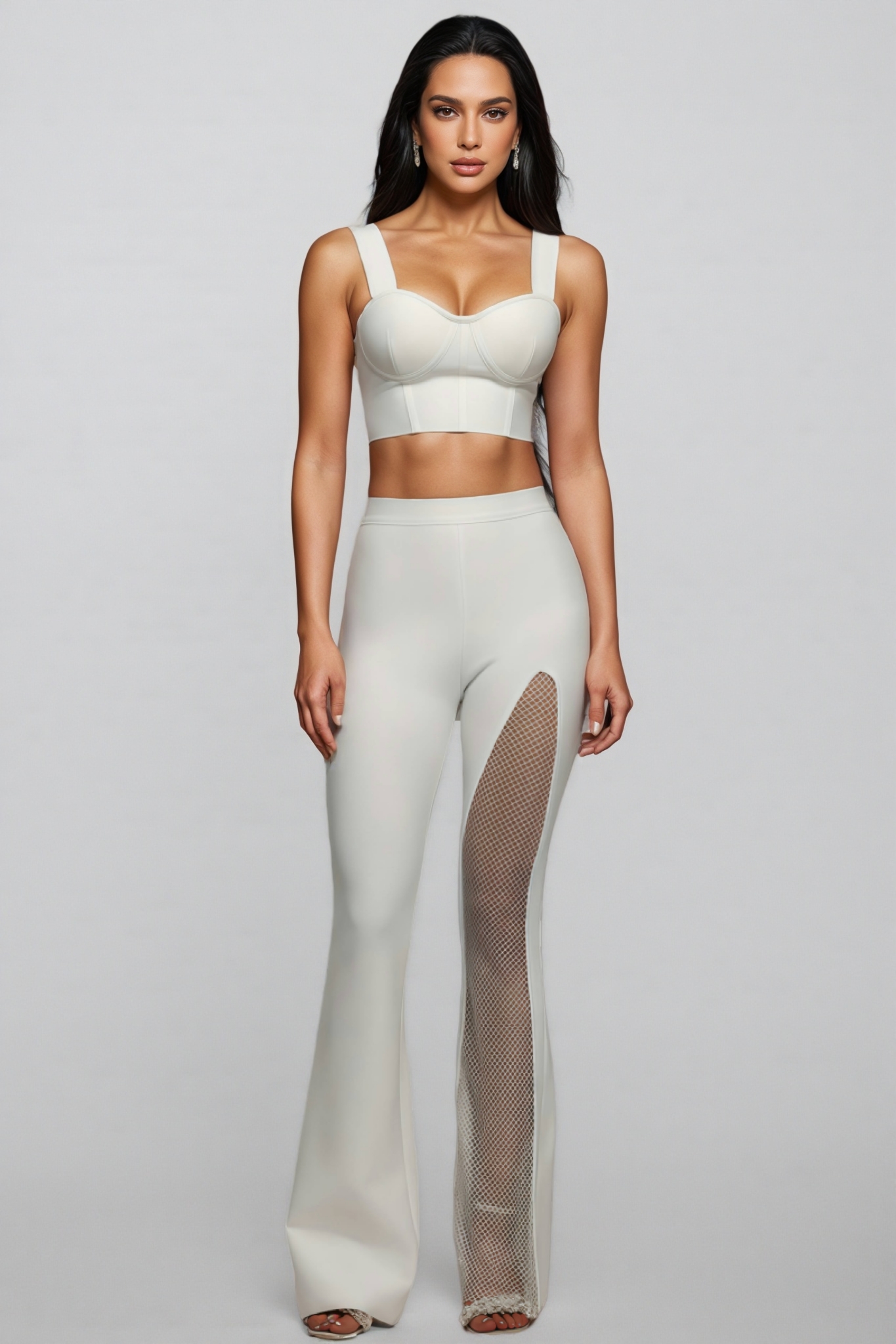 Elio Sleeveless Hollow Out Concatenate Bandage Two Piece Set