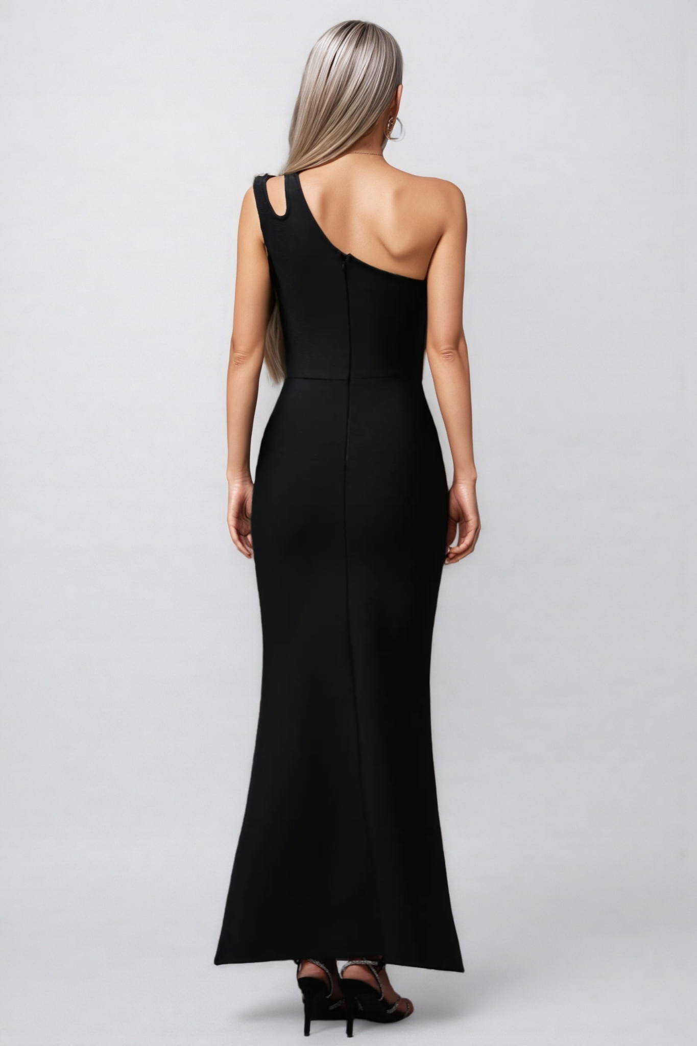 Eloise Sleeveless Diamond Slit Bandage Maxi Dress