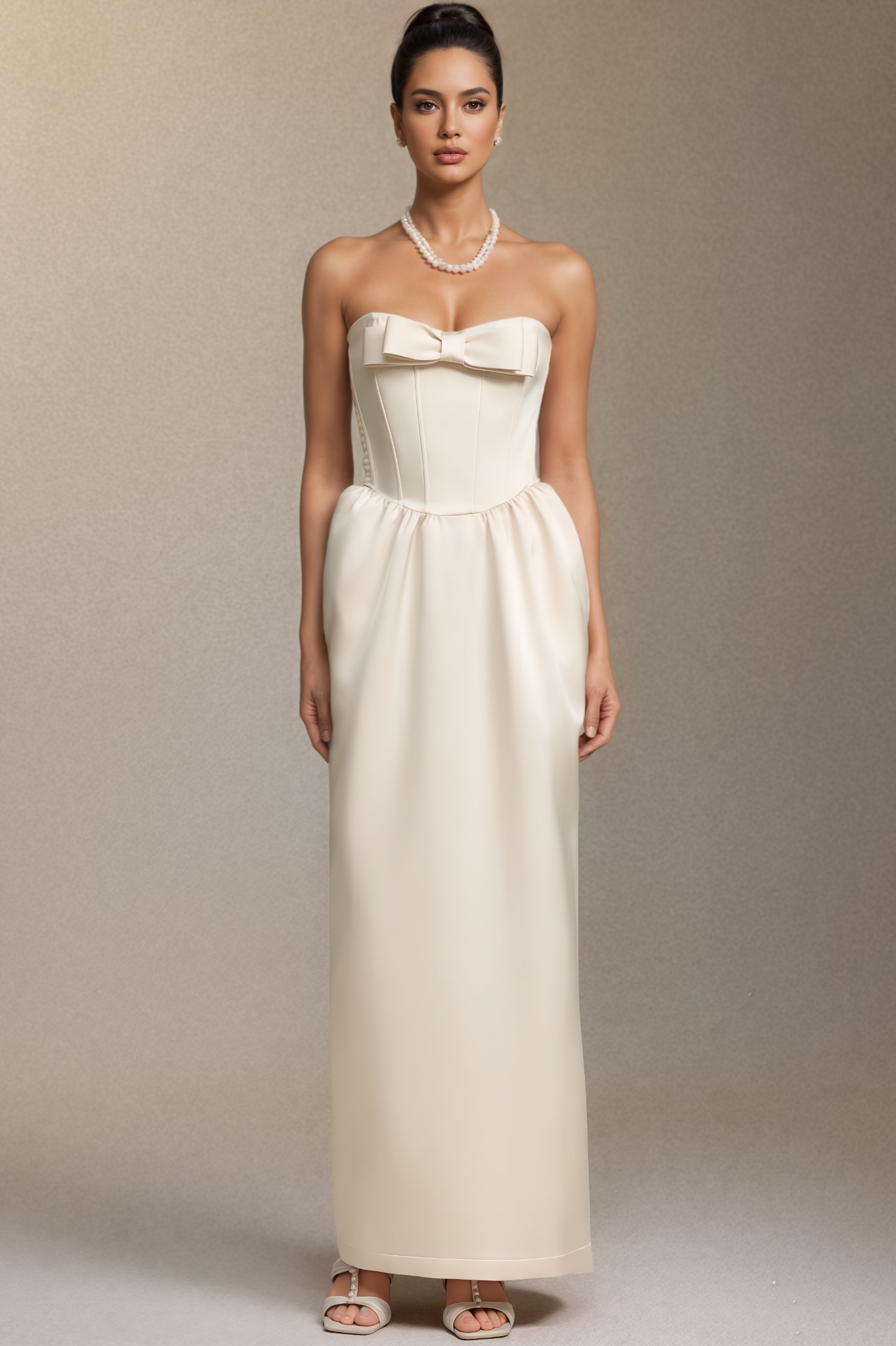 Sleeveless Bow Maxi Dress