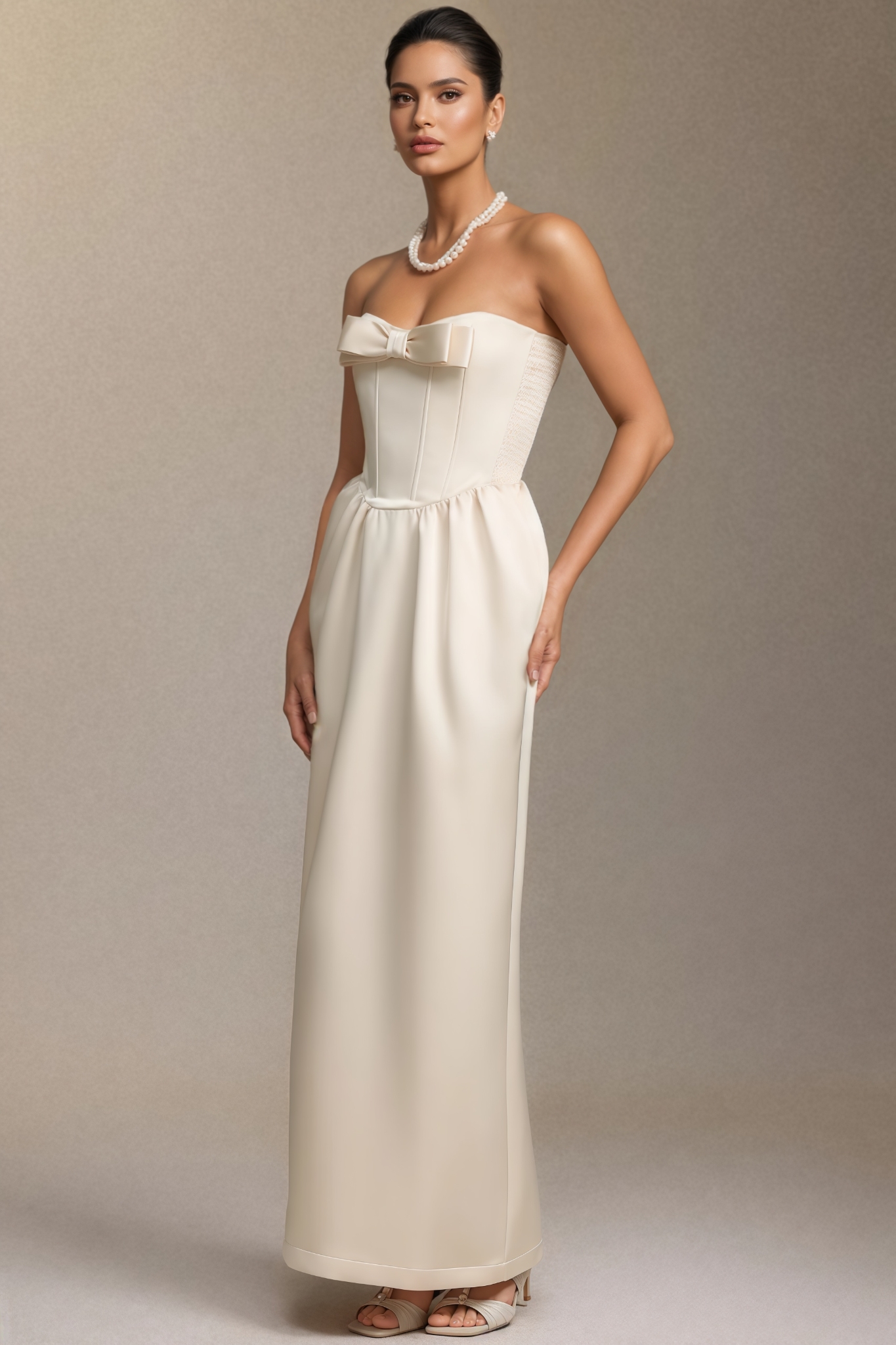 Sleeveless Bow Maxi Dress
