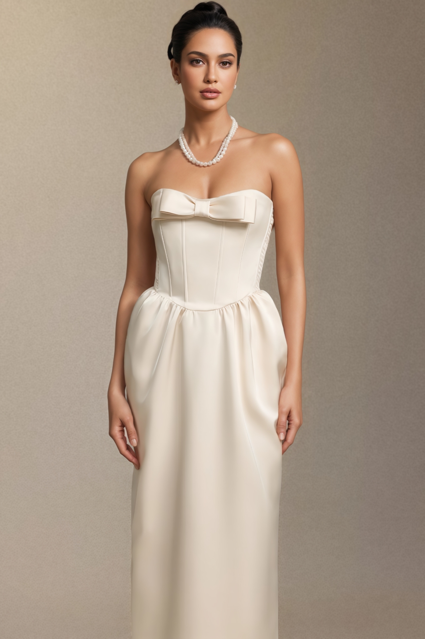Sleeveless Bow Maxi Dress