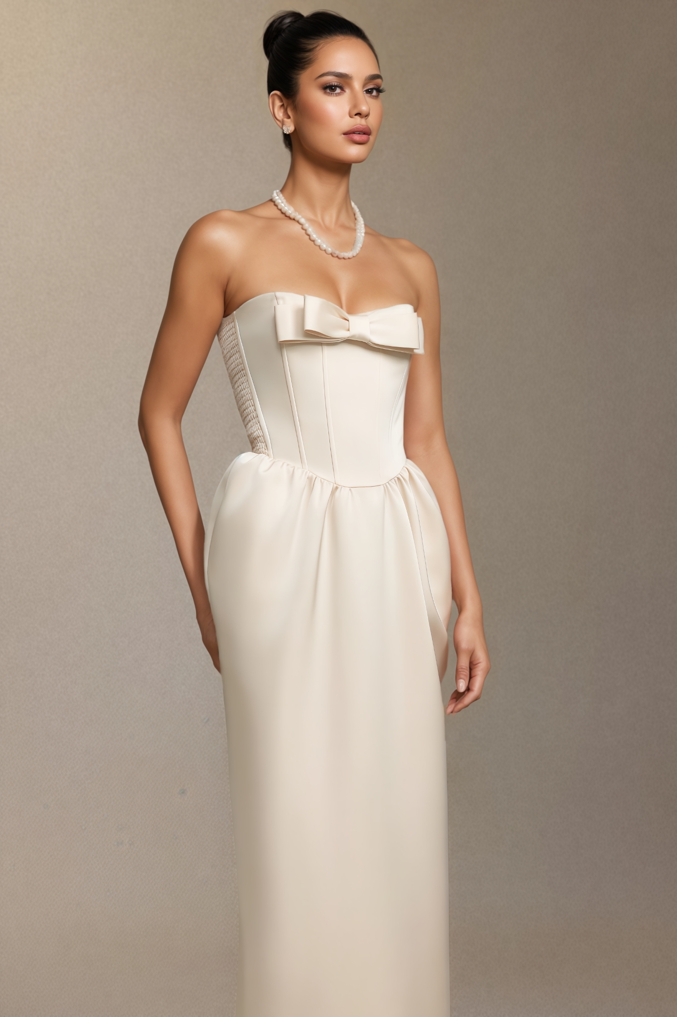 Sleeveless Bow Maxi Dress