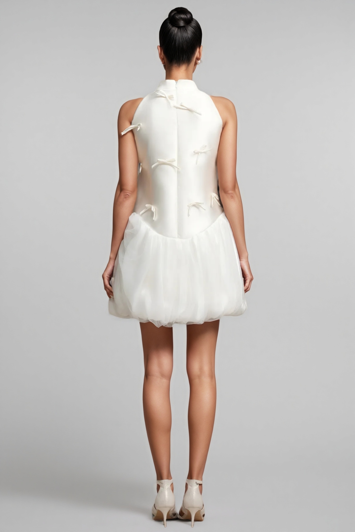 Sequoya Strapless Satin Sleeveless Mini Dress