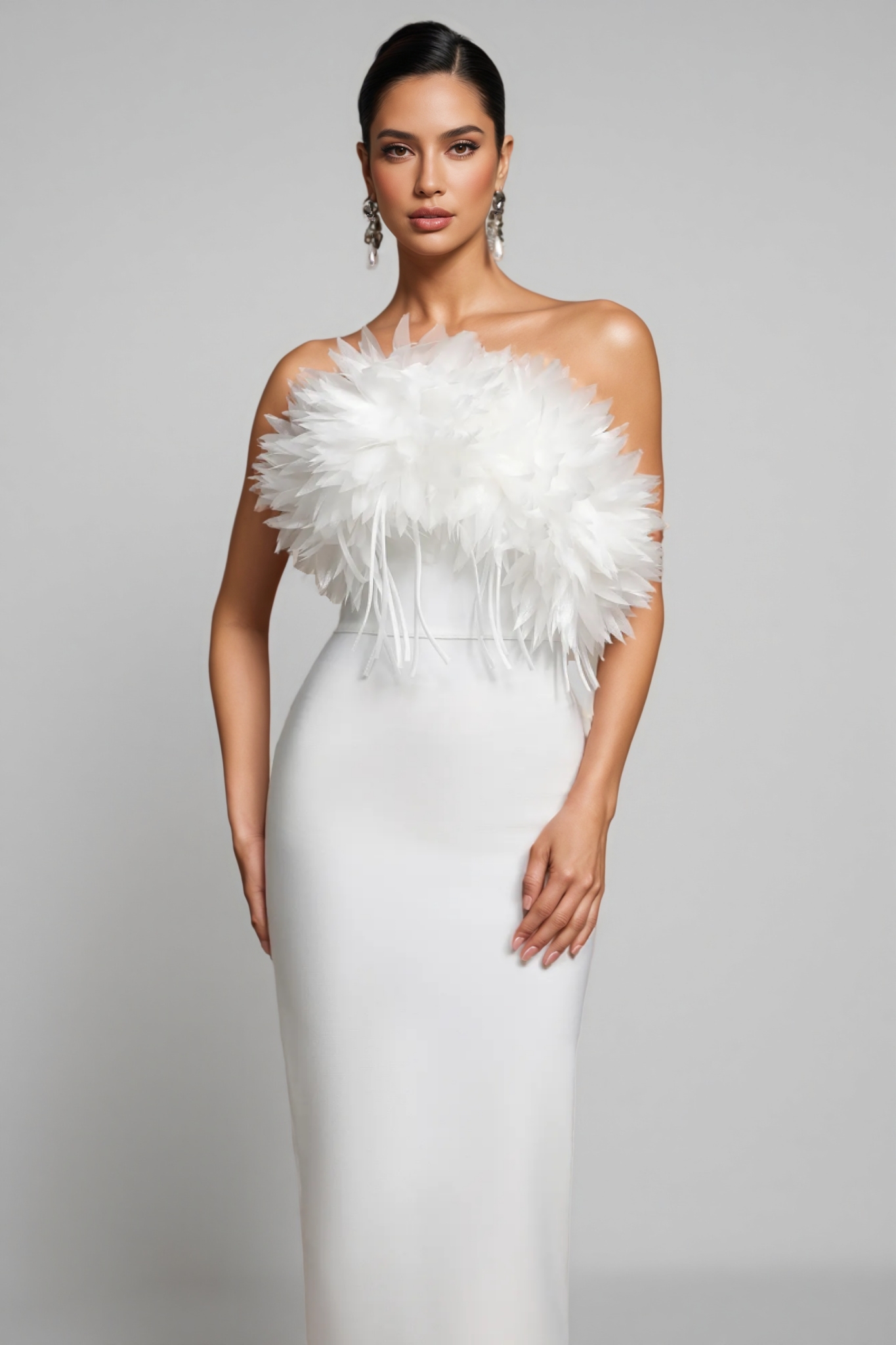 Vali Flowers Tassels Bandage Maxi Dress