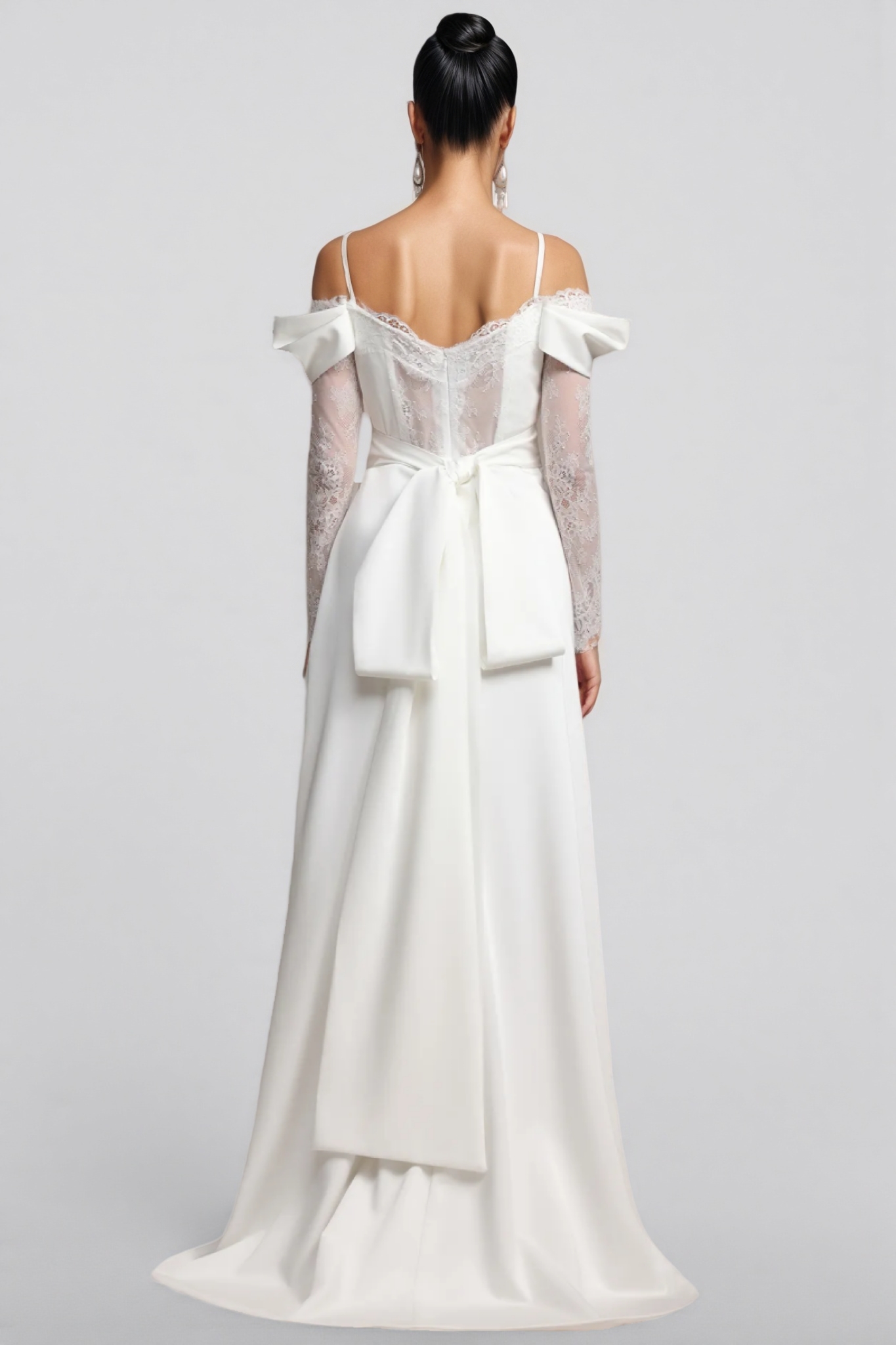 Verdad Off-The-Shoulder Lace Slit Maxi Dress