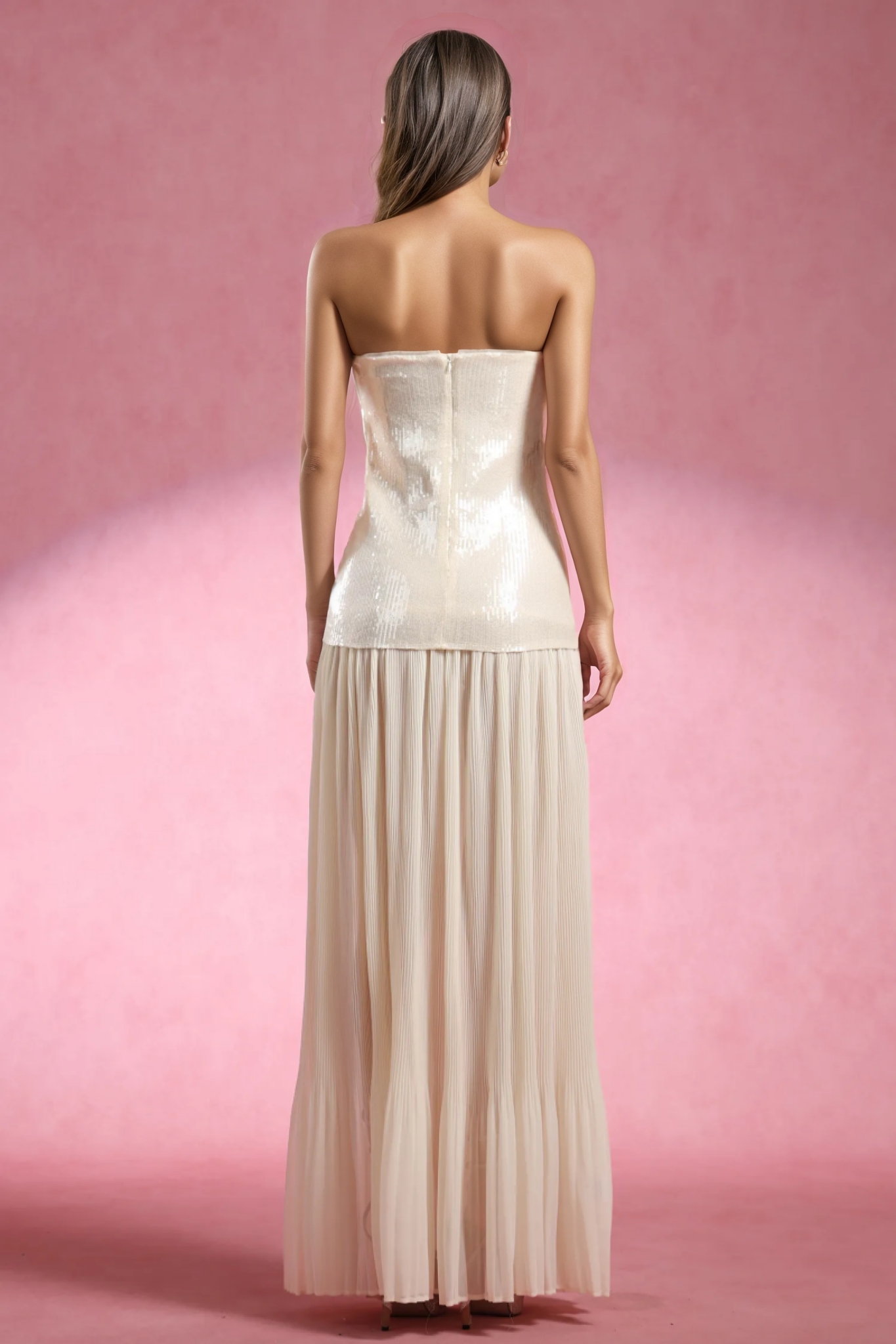 Eyola Sleeveless Sequin Maxi Dress