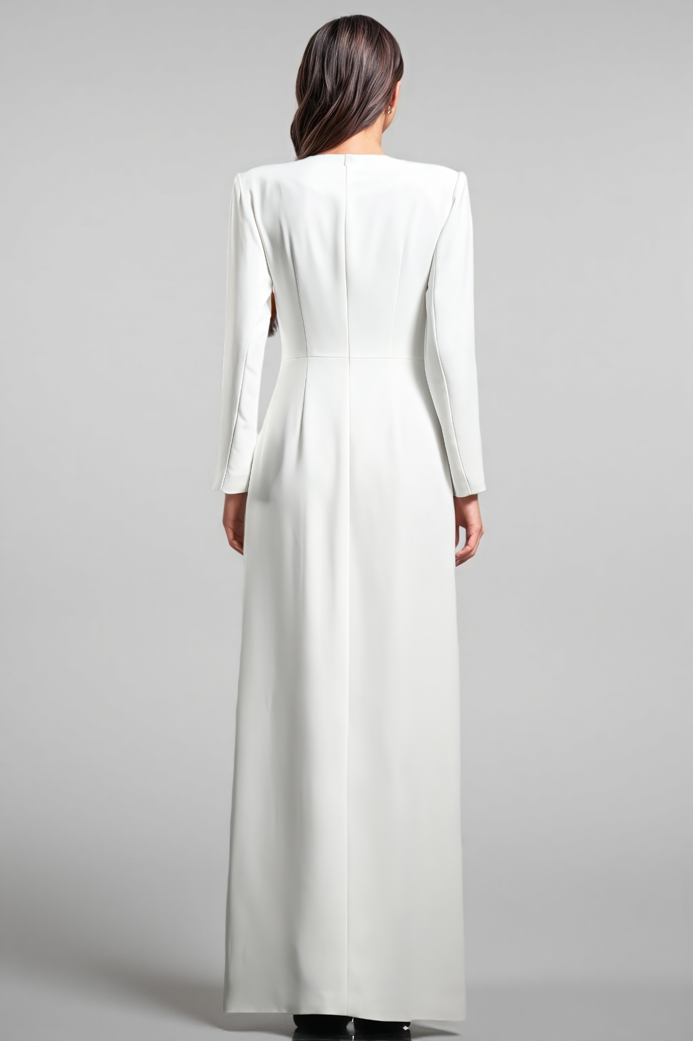 kadence Long Sleeves Beaded String Split Maxi Dress