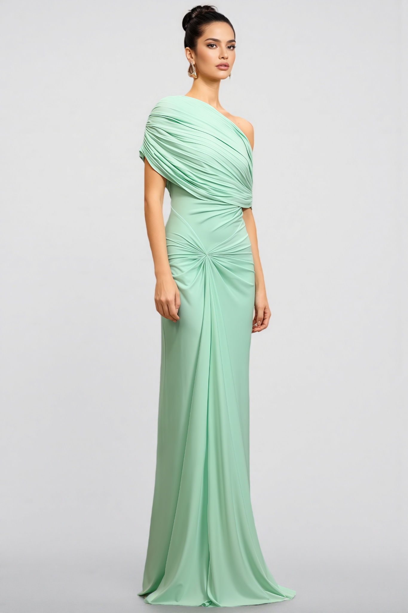 Vira Sleeveless Folds Maxi Dress