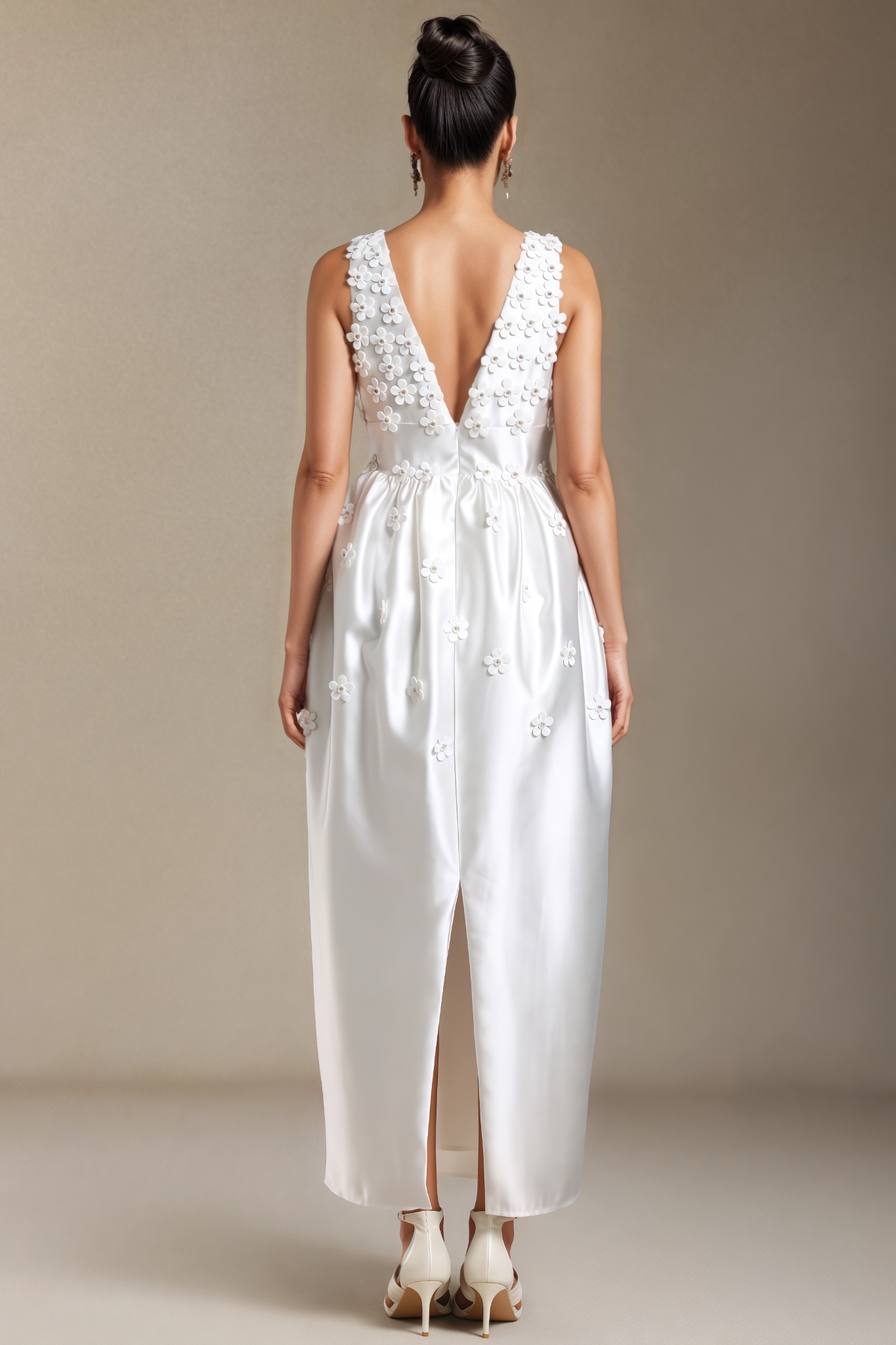 Bow V-Neck Maxi Dress