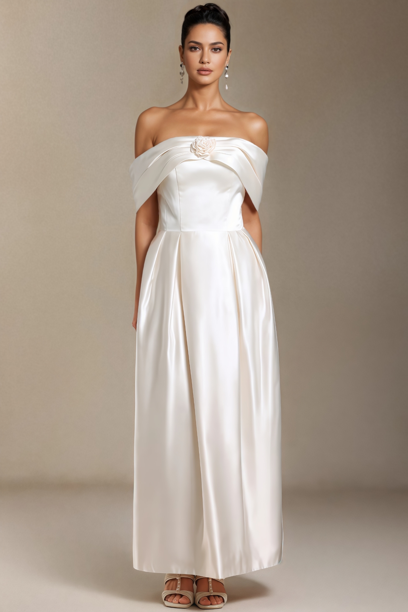 Flower Straight Cylinder Maxi Dress