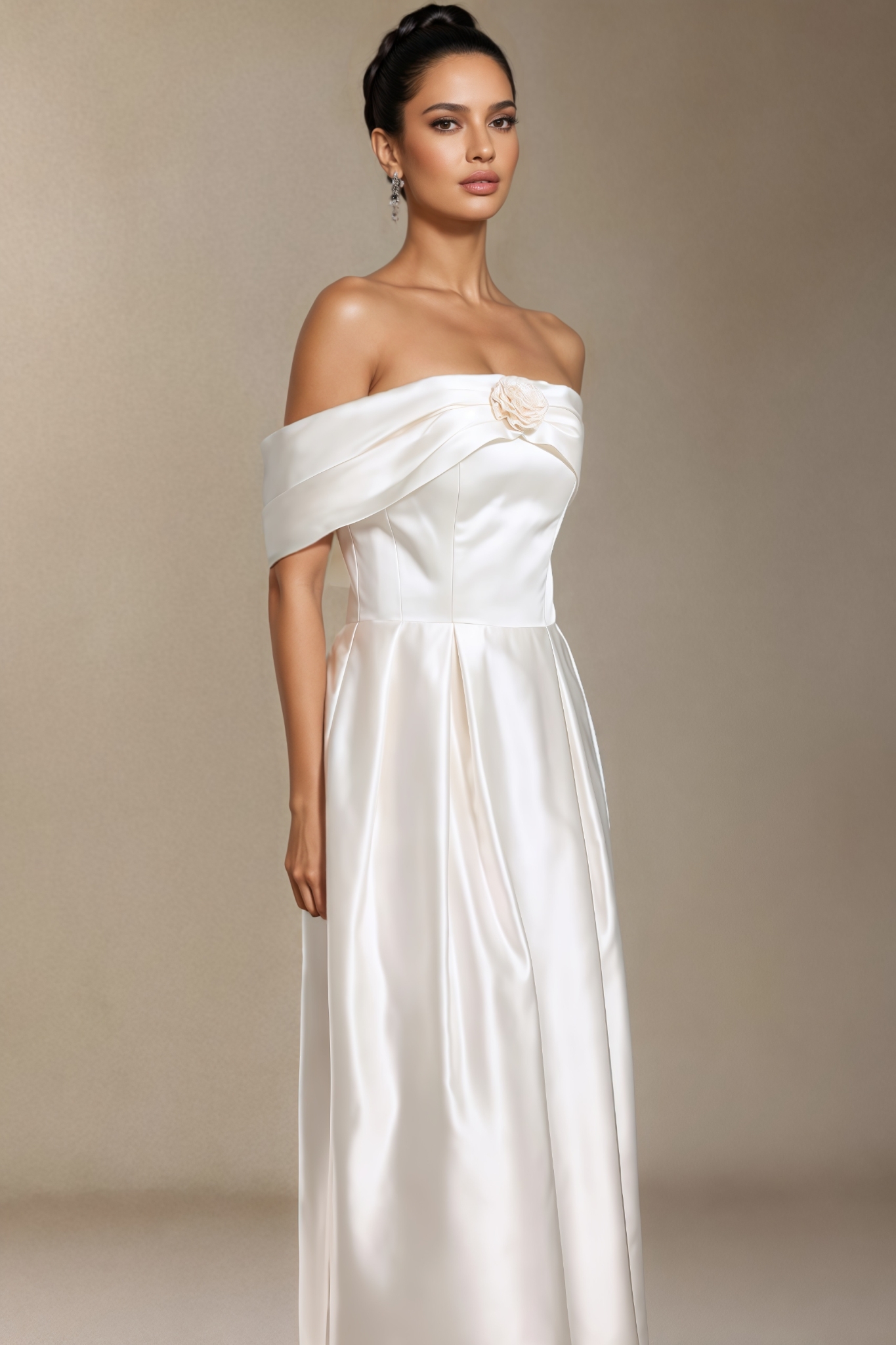 Flower Straight Cylinder Maxi Dress