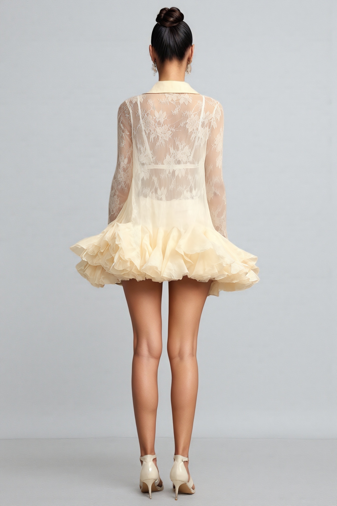 Xaver Embroidery Flowers Lace Mini Dress Set