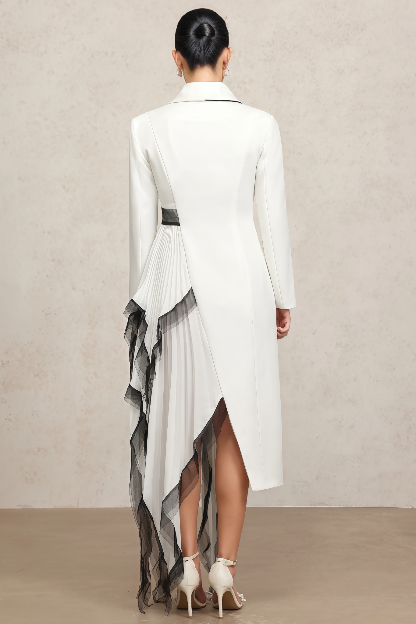 Gabriel Long Sleeves Folds Maxi Dress