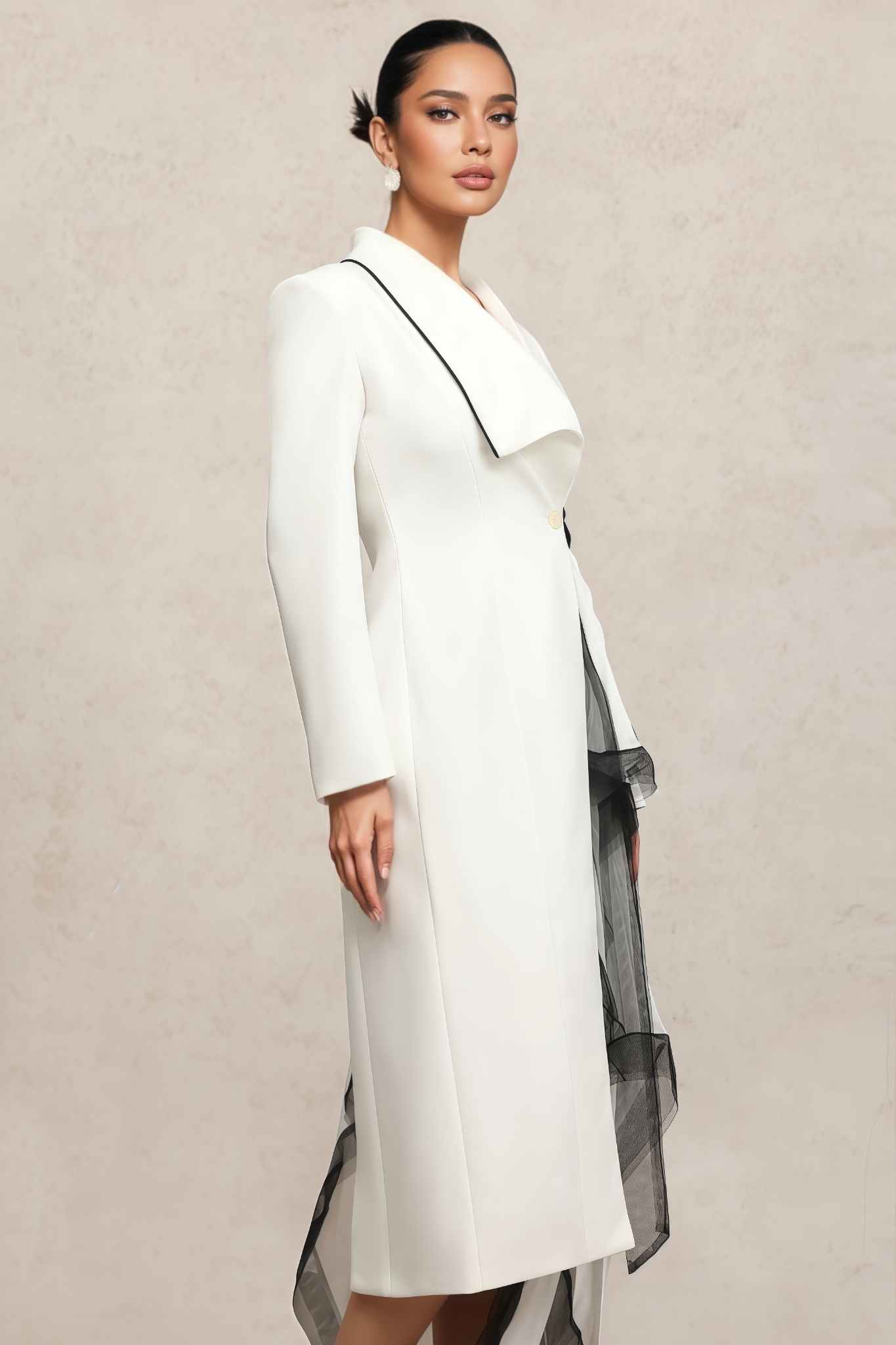 Gabriel Long Sleeves Folds Maxi Dress
