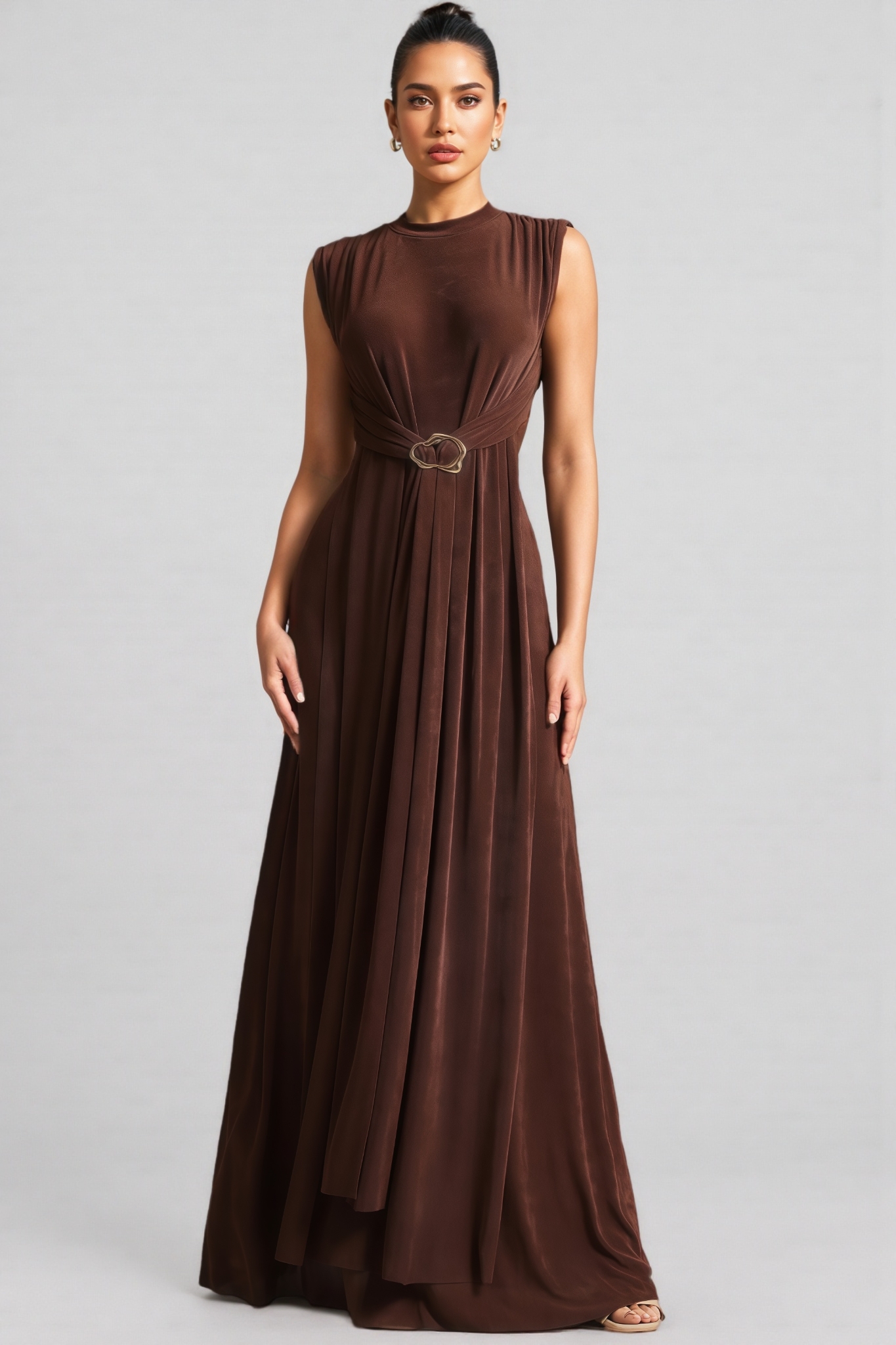 Milo High Neck Sleeveless Cutout Maxi Dress