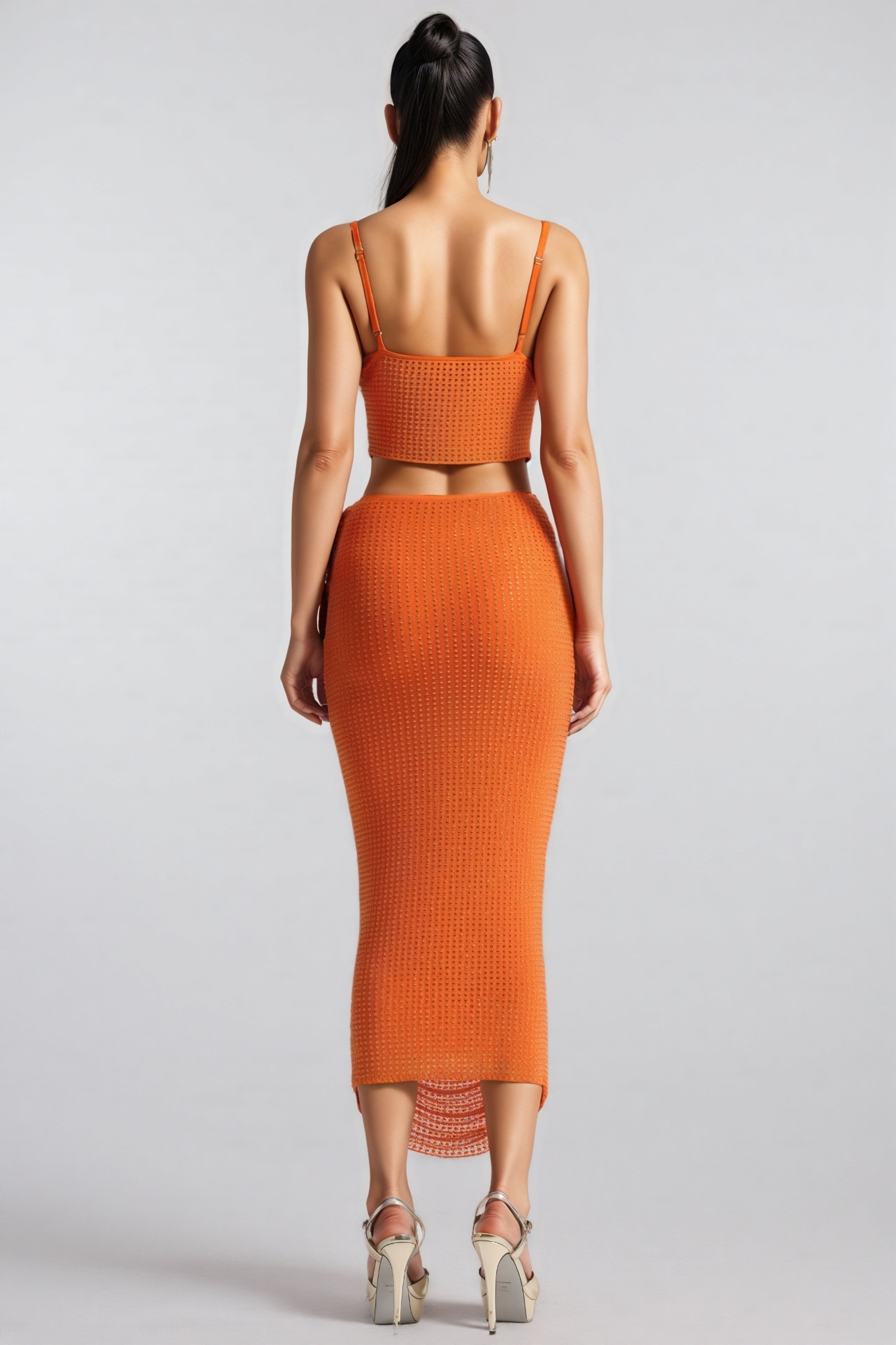 Mylah Sleeveless Rhinestone Maxi Dress Set