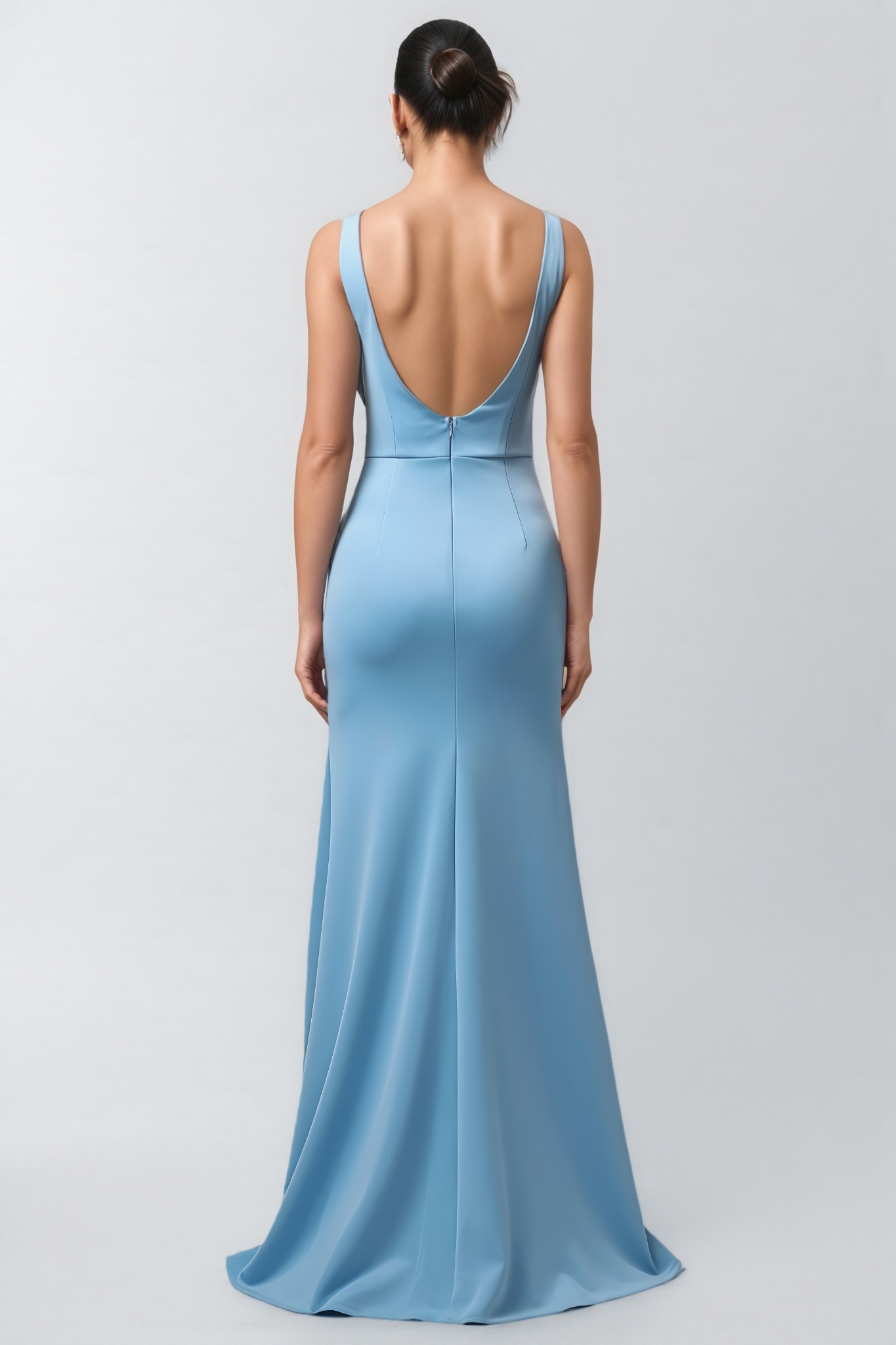 Rebecca Sleeveless Ruffle High Slit Maxi Dress