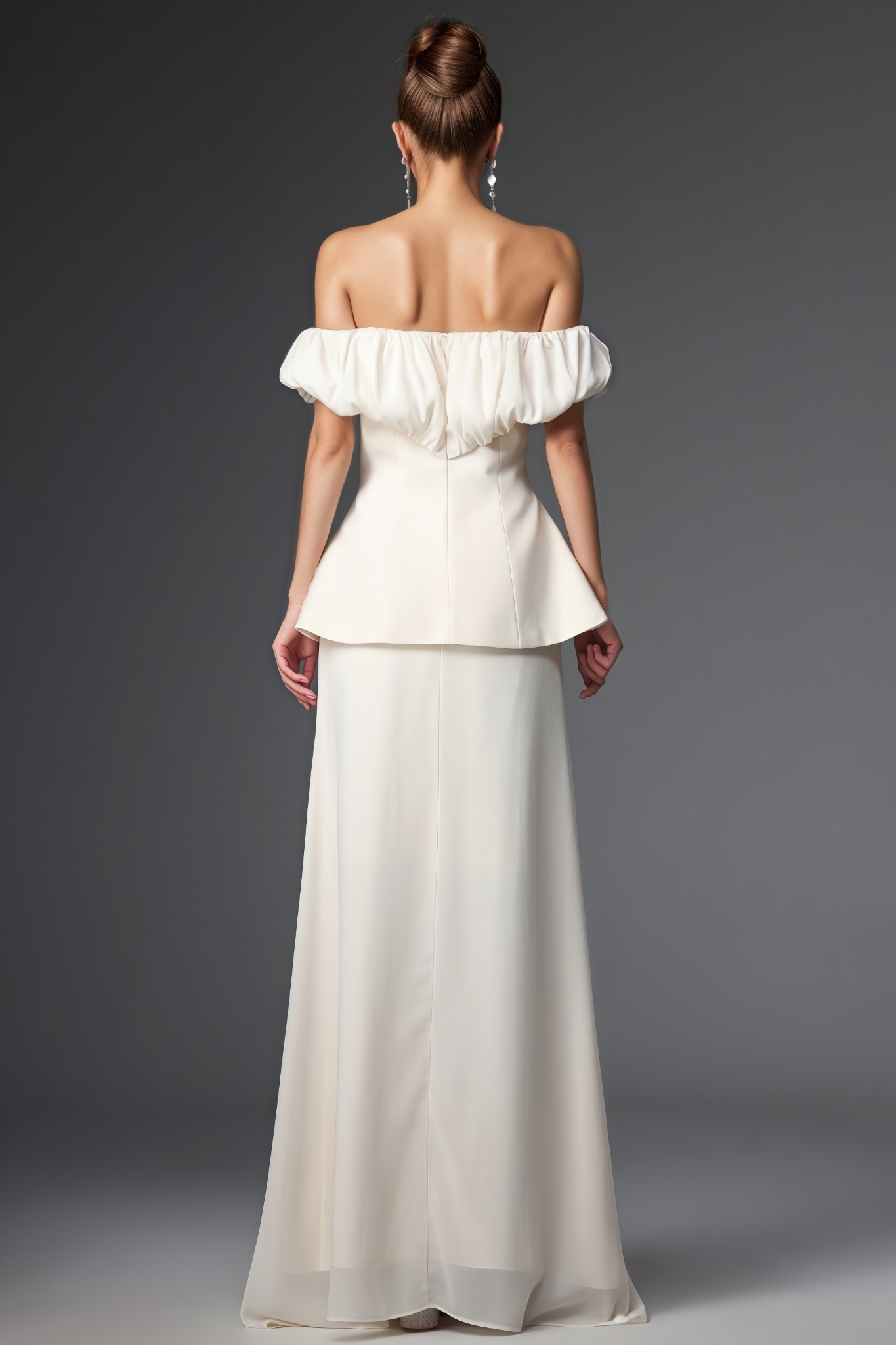 Afanen Off Shoulder Ruched Maxi Dress Set