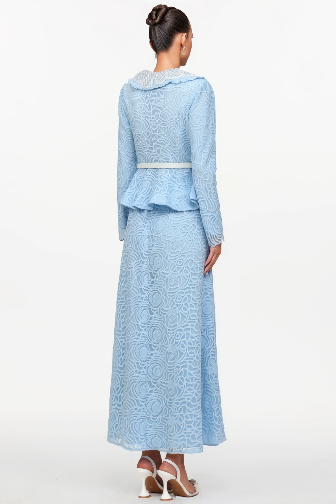 Alexander Long Sleeve Lace Top Maxi Dress Set