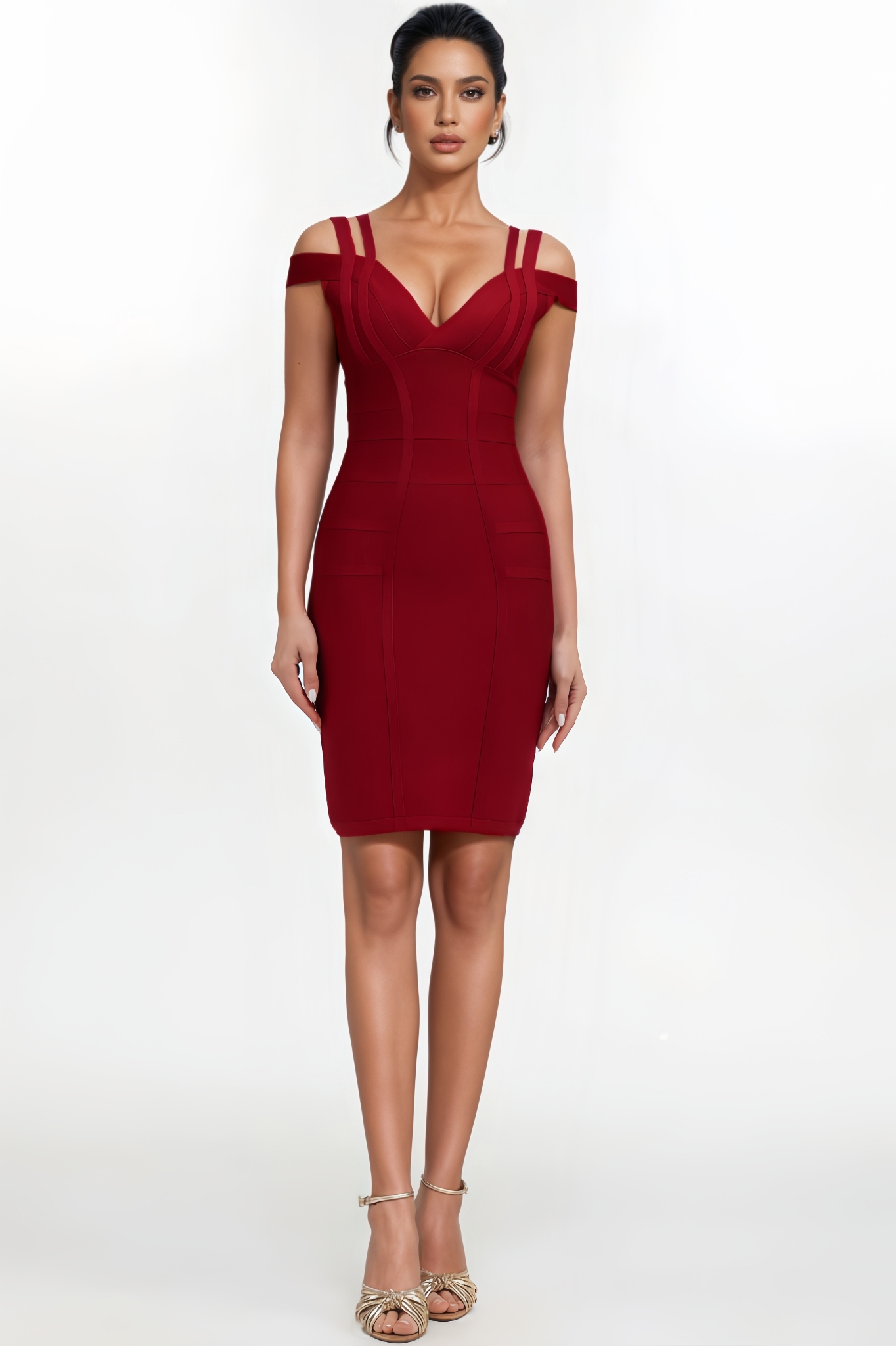Olenf Double-Strap Bandage Mini Dress