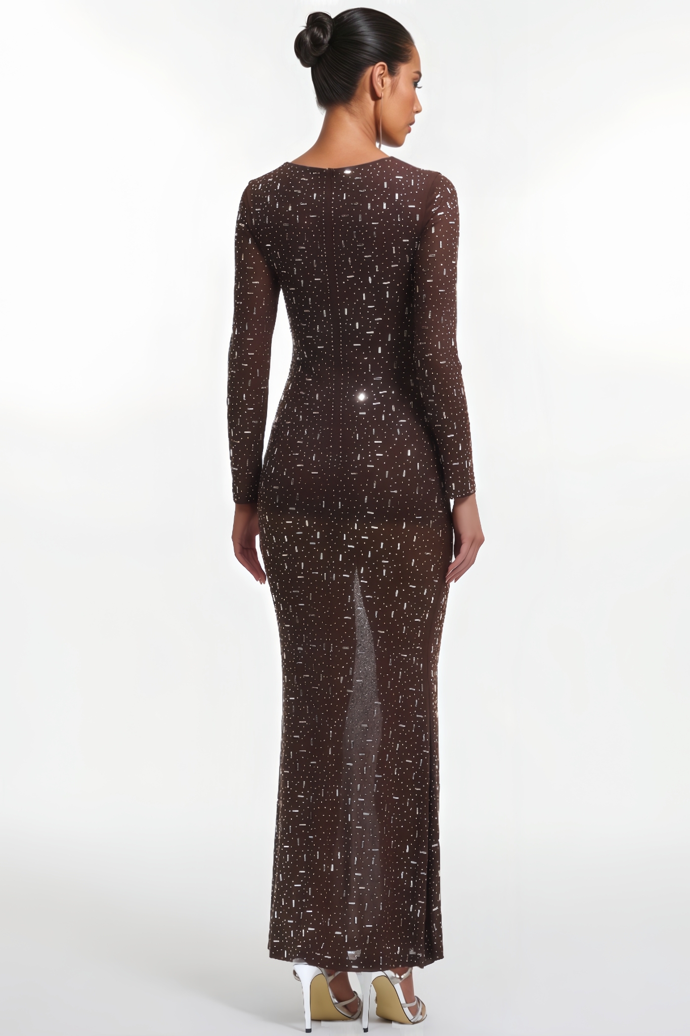 Grace Off Shoulder Jacquard Floral Maxi Dress