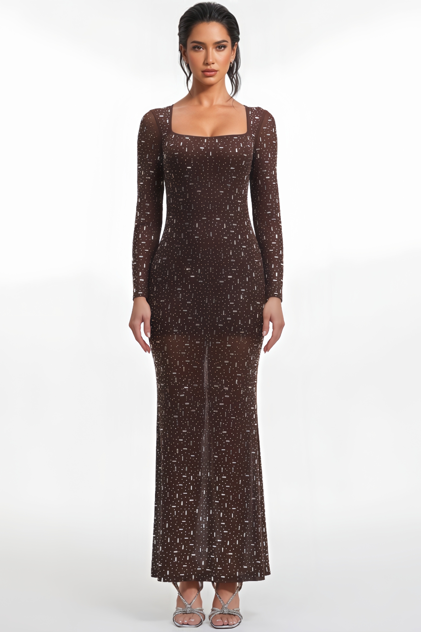 Grace Off Shoulder Jacquard Floral Maxi Dress