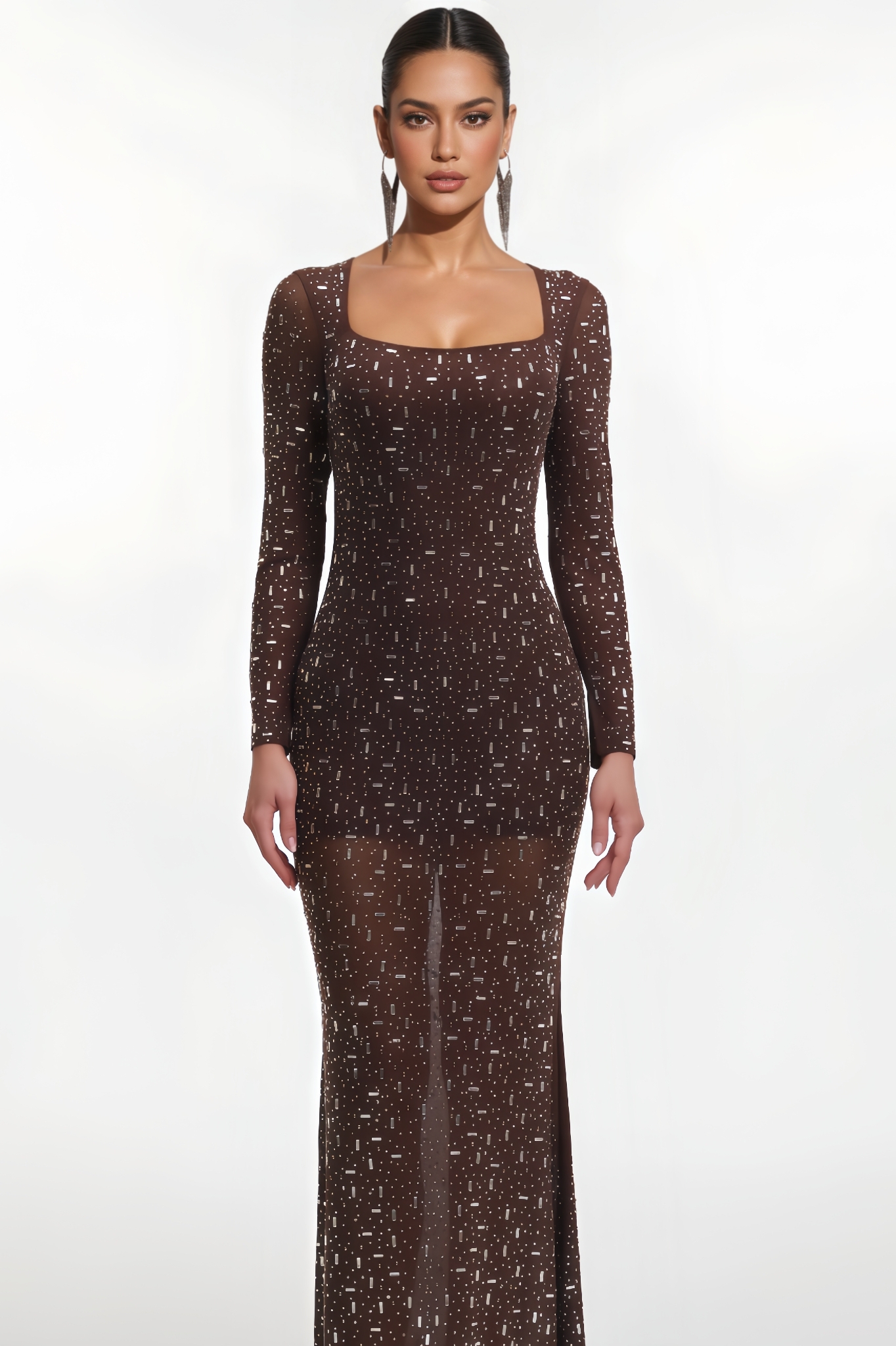 Grace Off Shoulder Jacquard Floral Maxi Dress