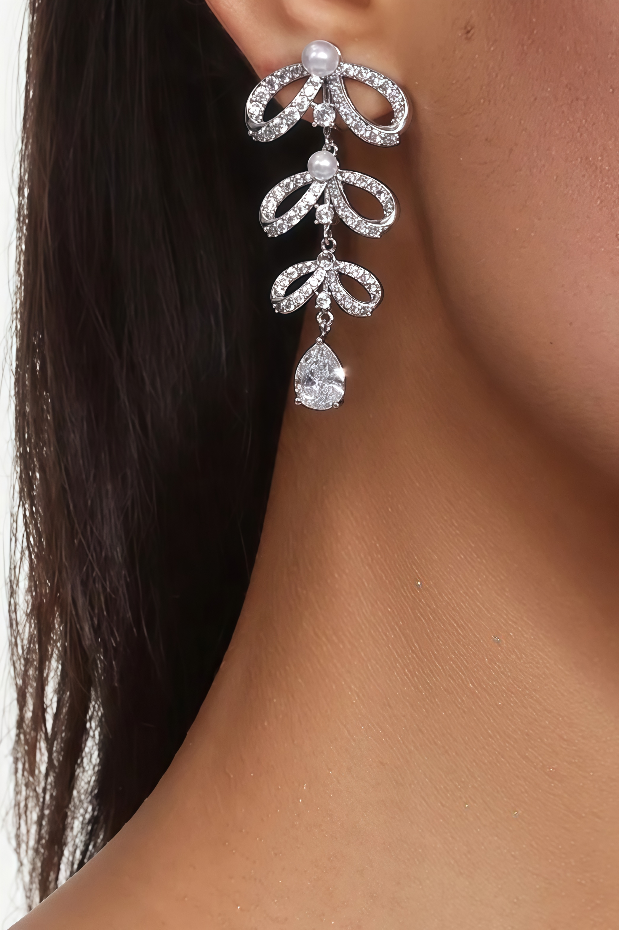 Avcan Bow Diamond Earrings