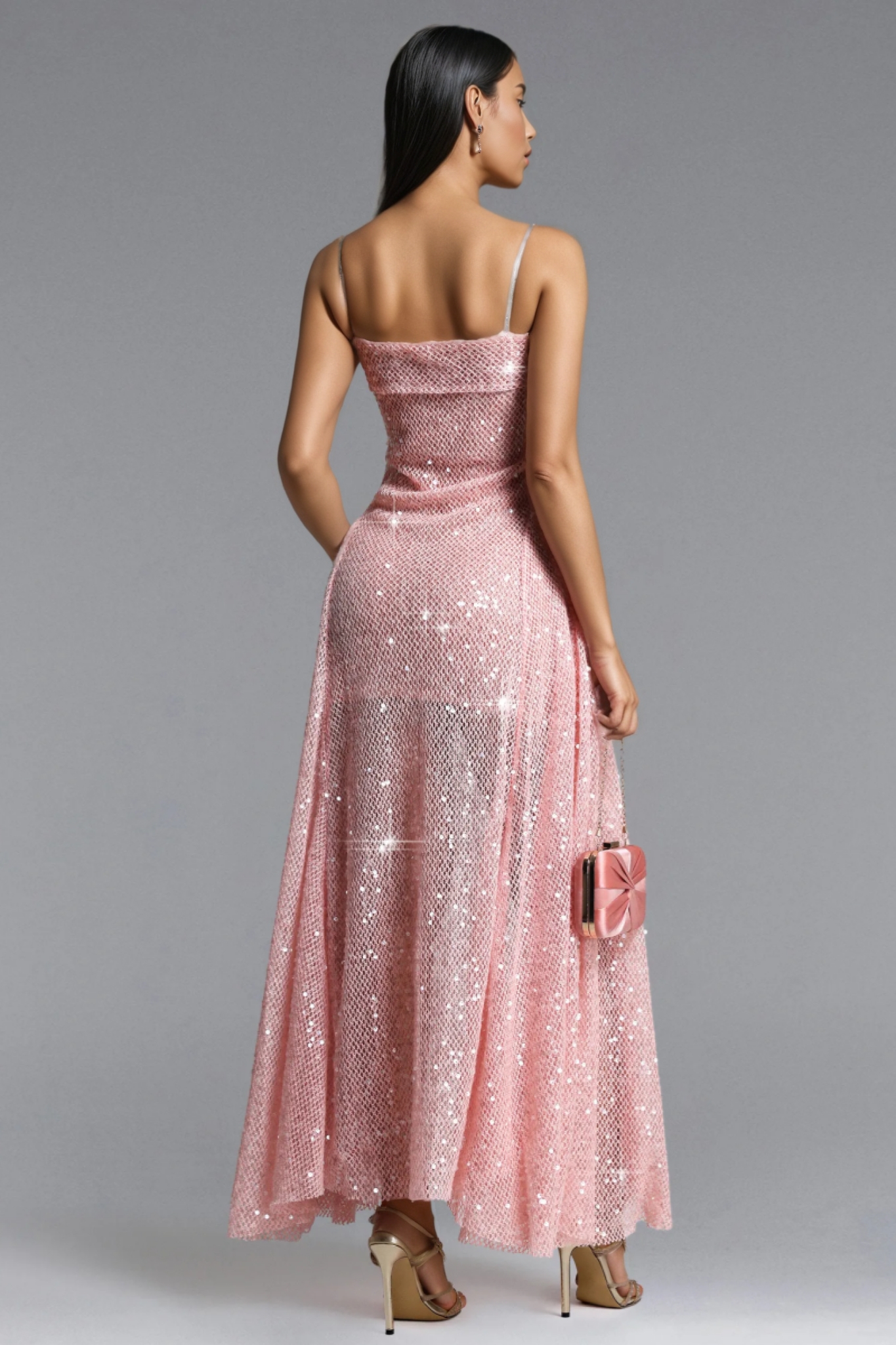 Levarh Sleeveless Sequin Maxi Dress