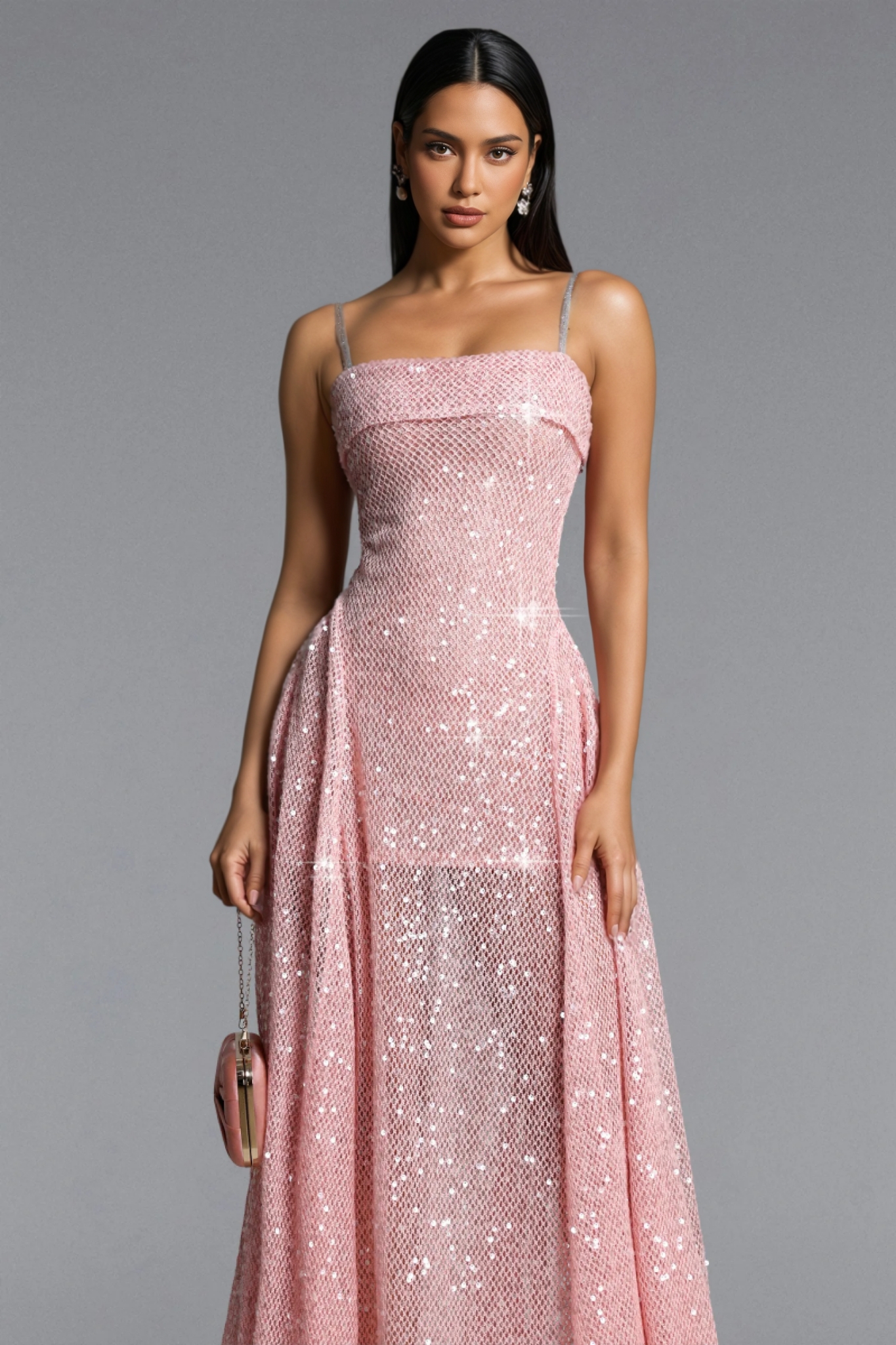 Levarh Sleeveless Sequin Maxi Dress