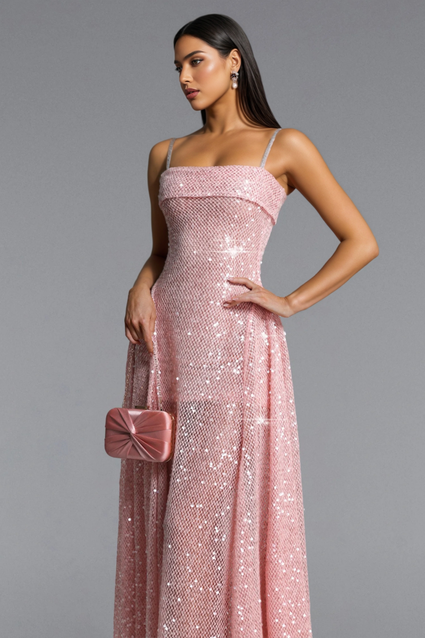Levarh Sleeveless Sequin Maxi Dress