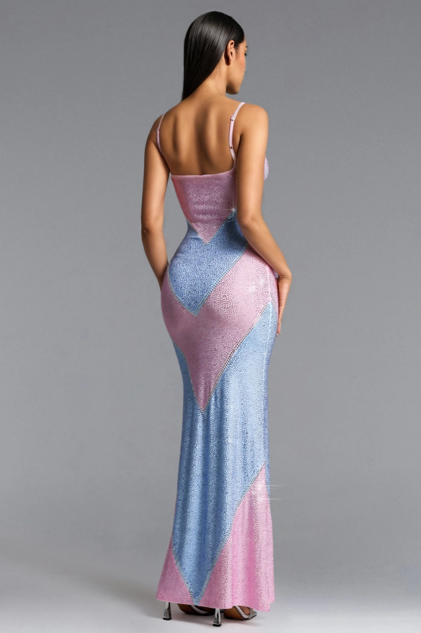 Jermish Sleevelss Crystal Maxi Dress