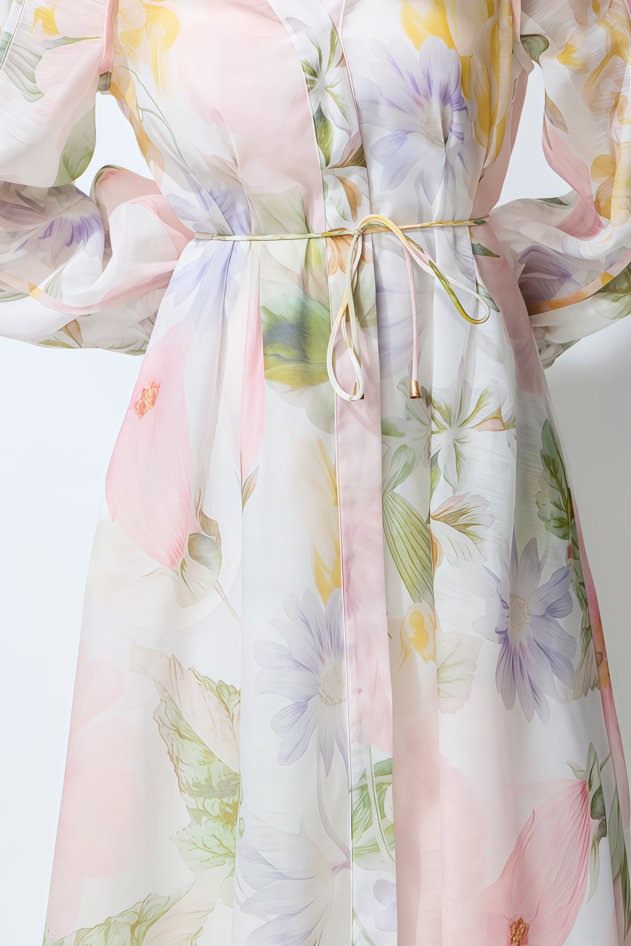 Solange Long Sleeve Floral Print Maxi Dress