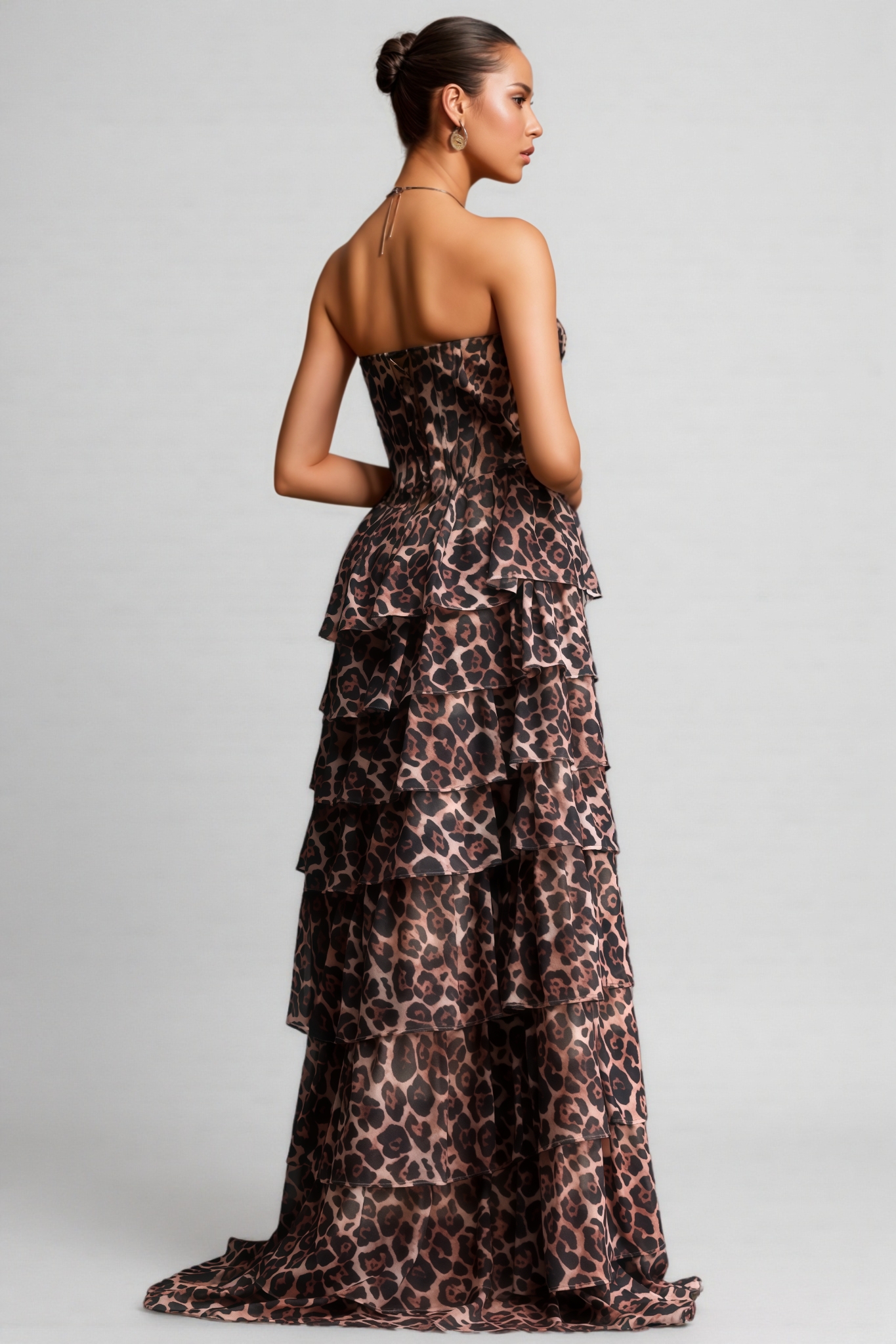 Zaride Strapless Pleated Maxi Dress