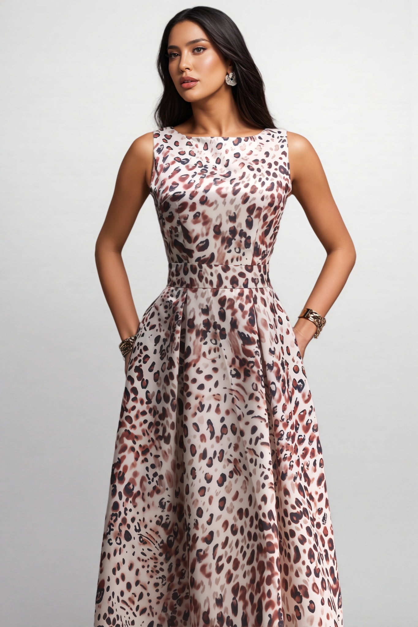 Stevie Sleeveless Printed Maxi Dress