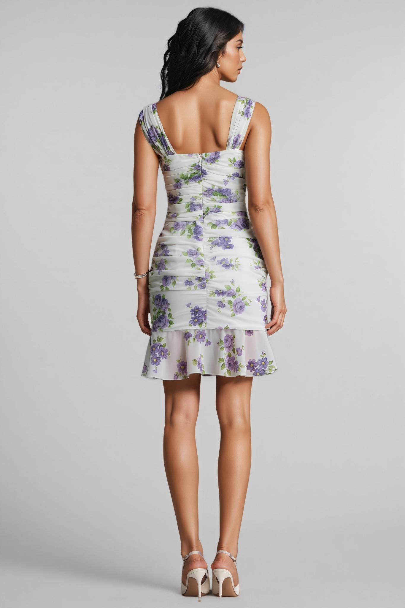 Ailsa Backless Floral Mini Dress