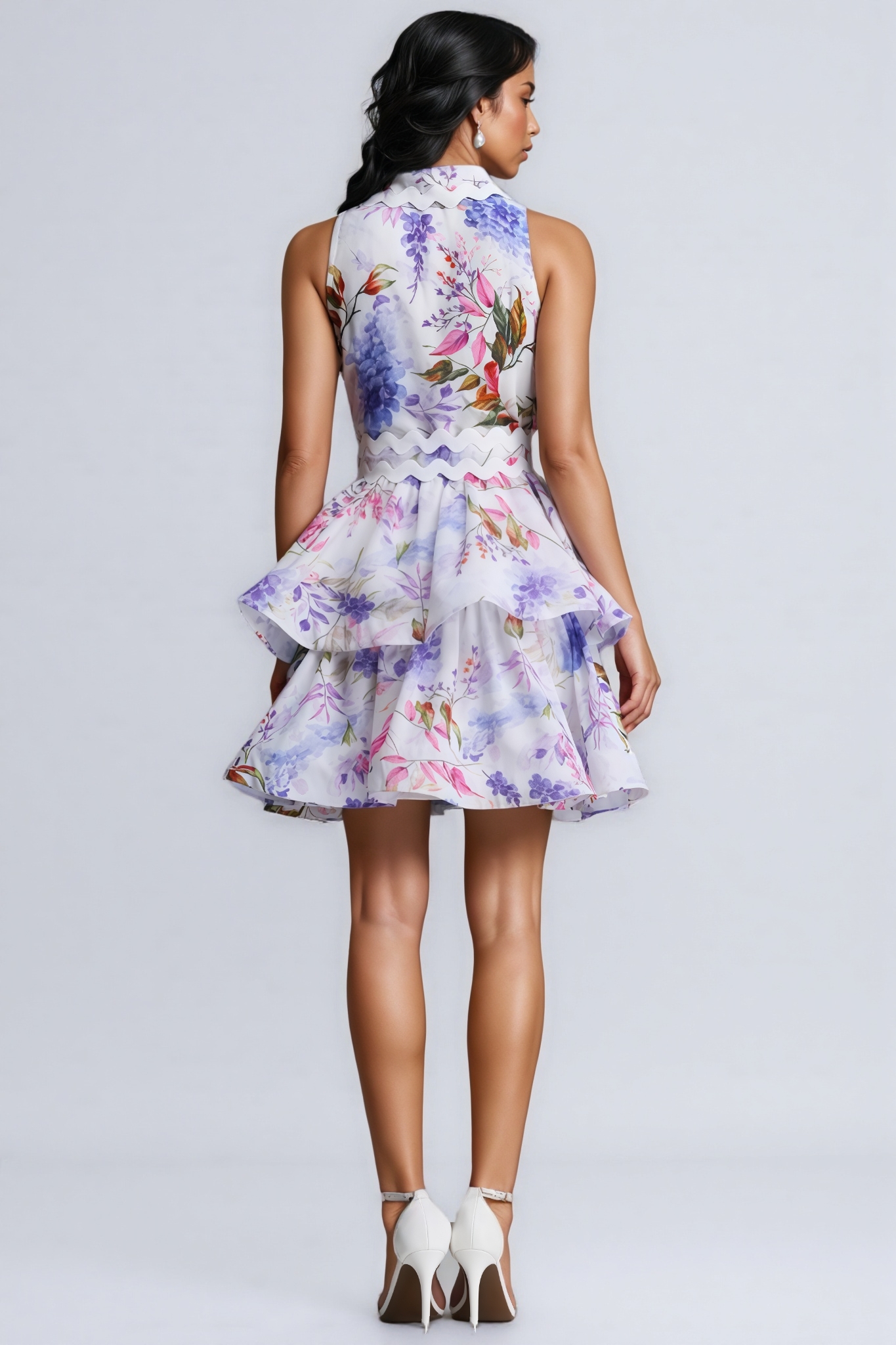 Maduke Sleeveless Floral Mini Dress
