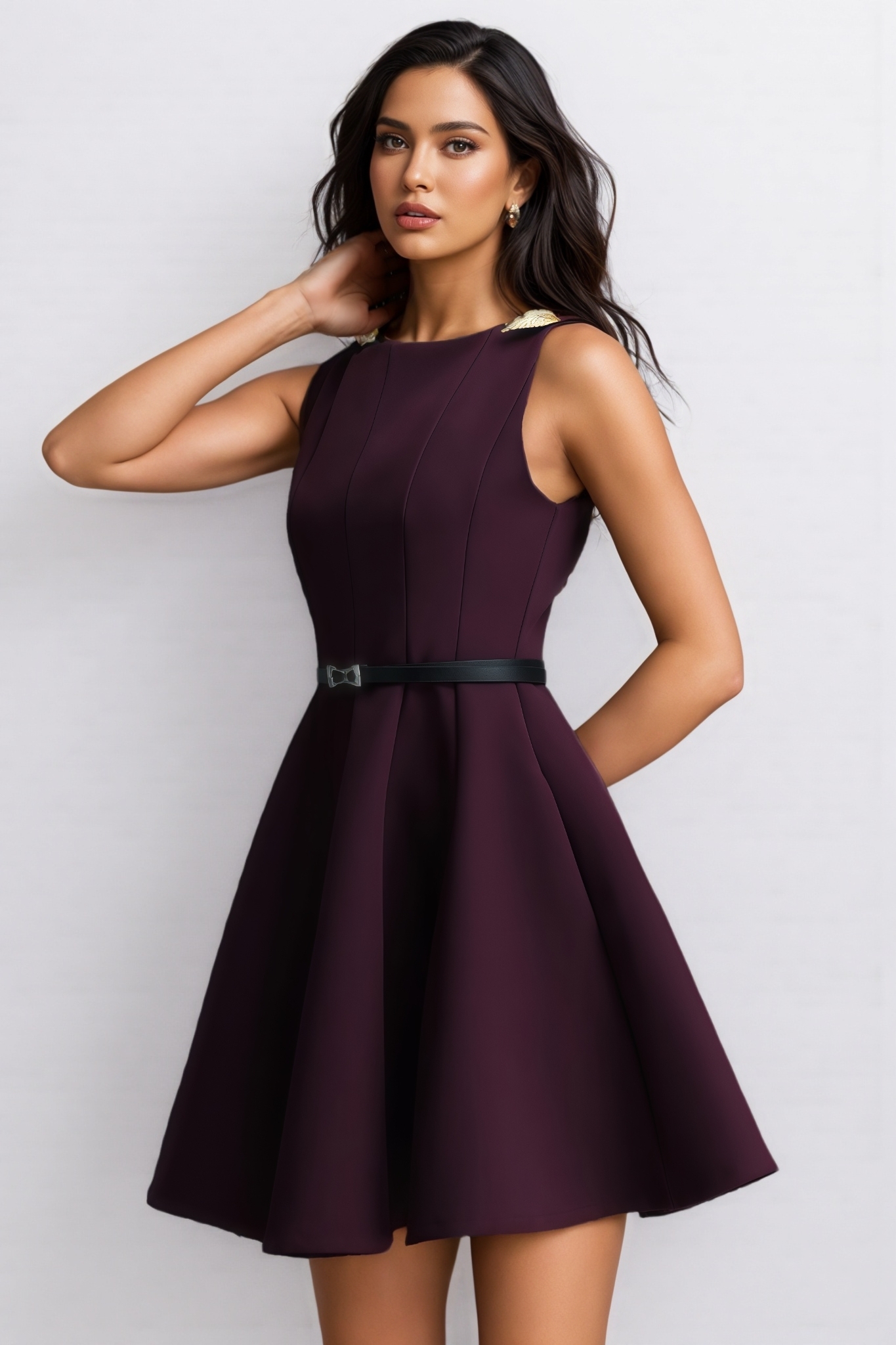 Xiora Purple Sleeveless Mini Dress