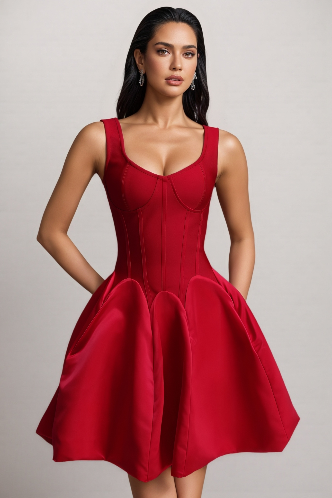 Varker Red Halter Mini Dress