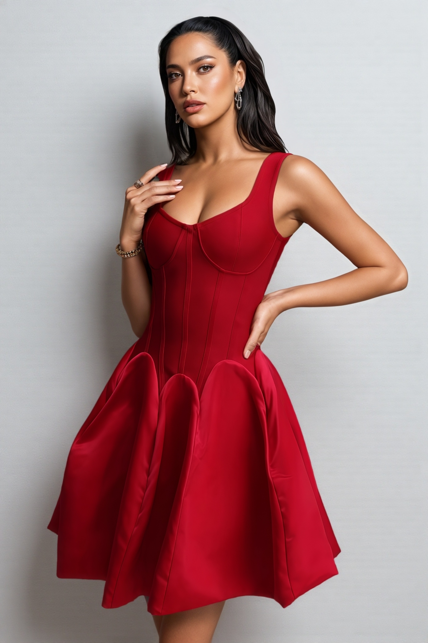 Varker Red Halter Mini Dress