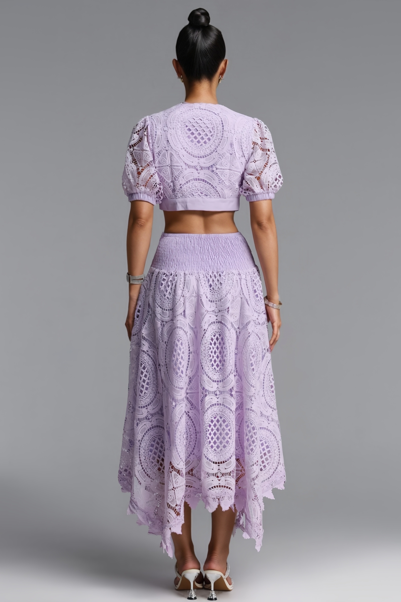 Murora Purple Lace Maxi Dress Set