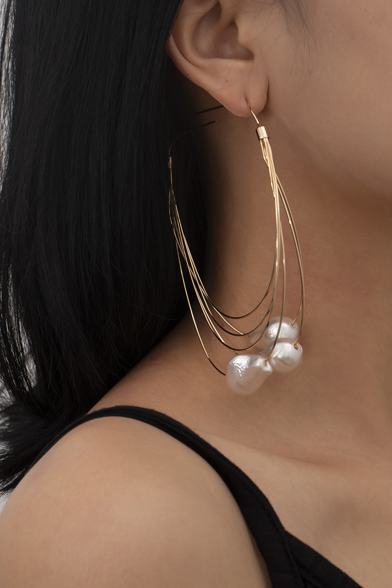 Kara Tassel Imitation Pearl Earrings